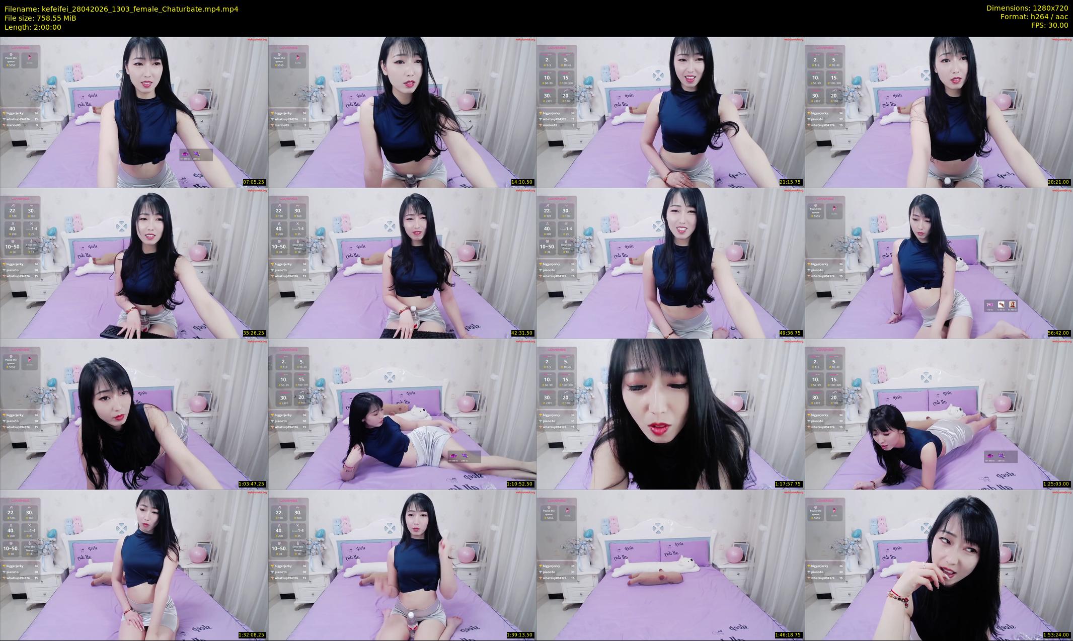 kefeifei — 120 minute Chaturbate female cam show recording, 720p, Apr 28, 2026