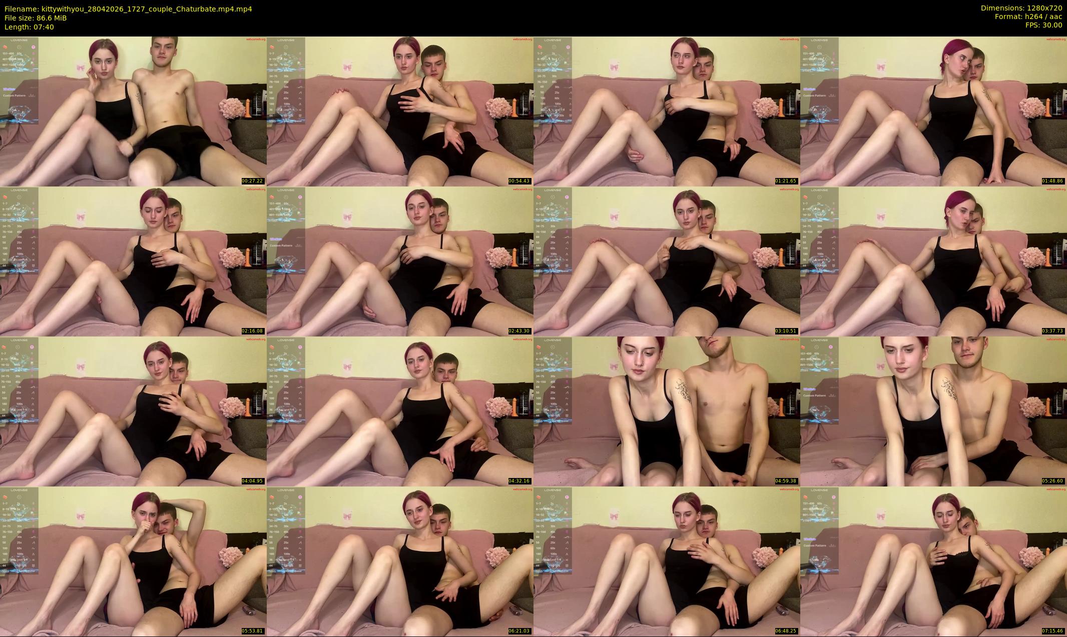 kittywithyou — 8 minute Chaturbate couple cam show recording, 720p, Apr 28, 2026