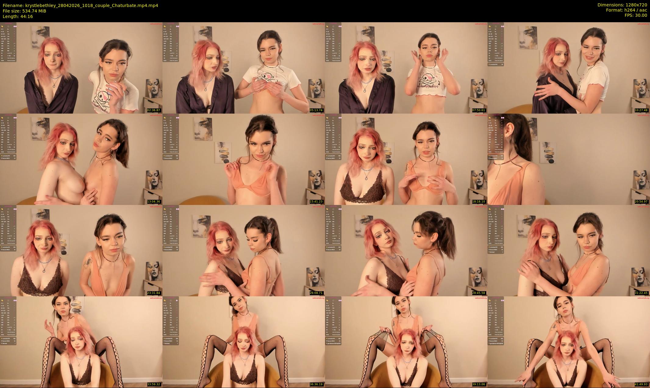 krystlebethley — 45 minute Chaturbate couple cam show recording, 720p, Apr 28, 2026