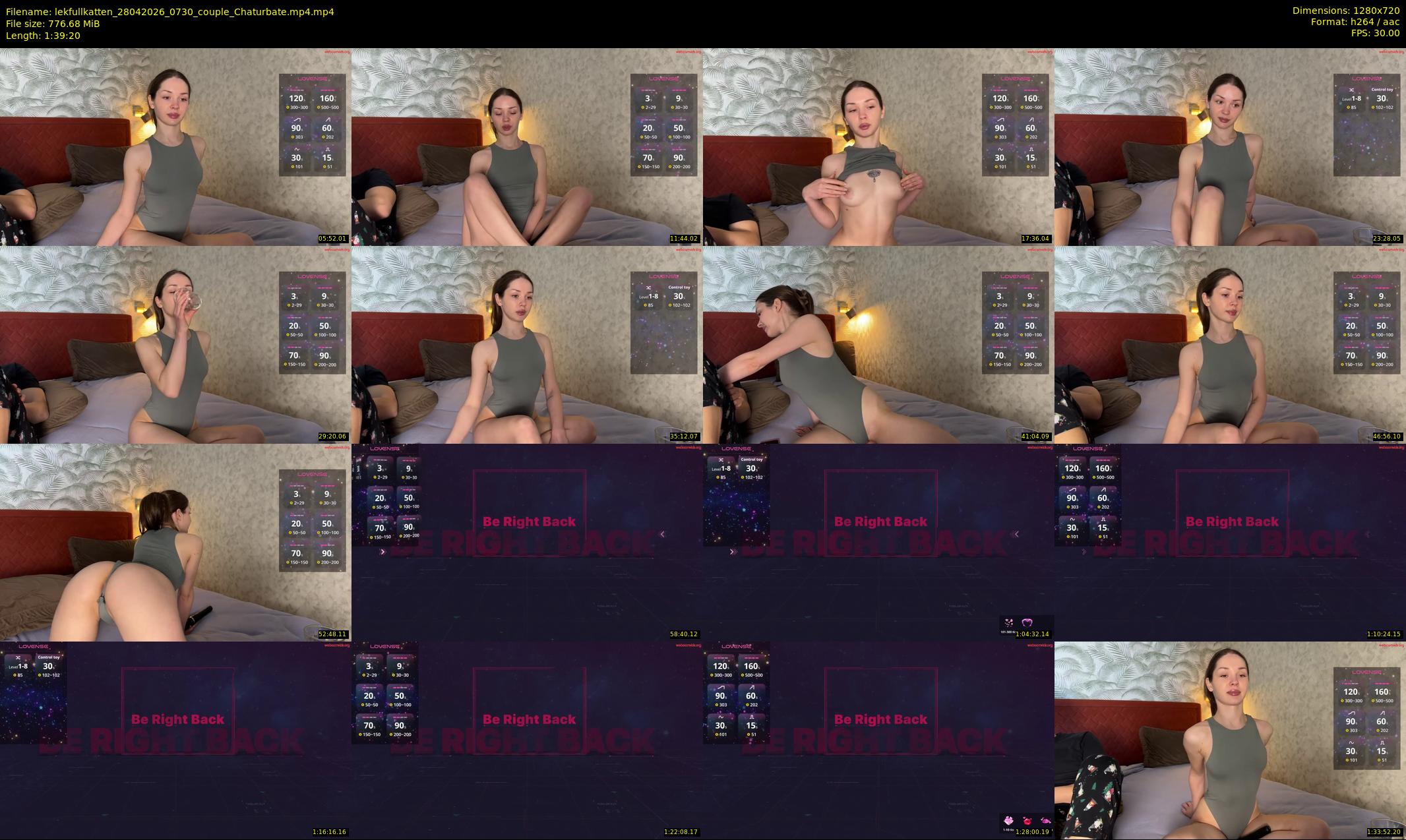 lekfullkatten — 100 minute Chaturbate couple cam show recording, 720p, Apr 28, 2026