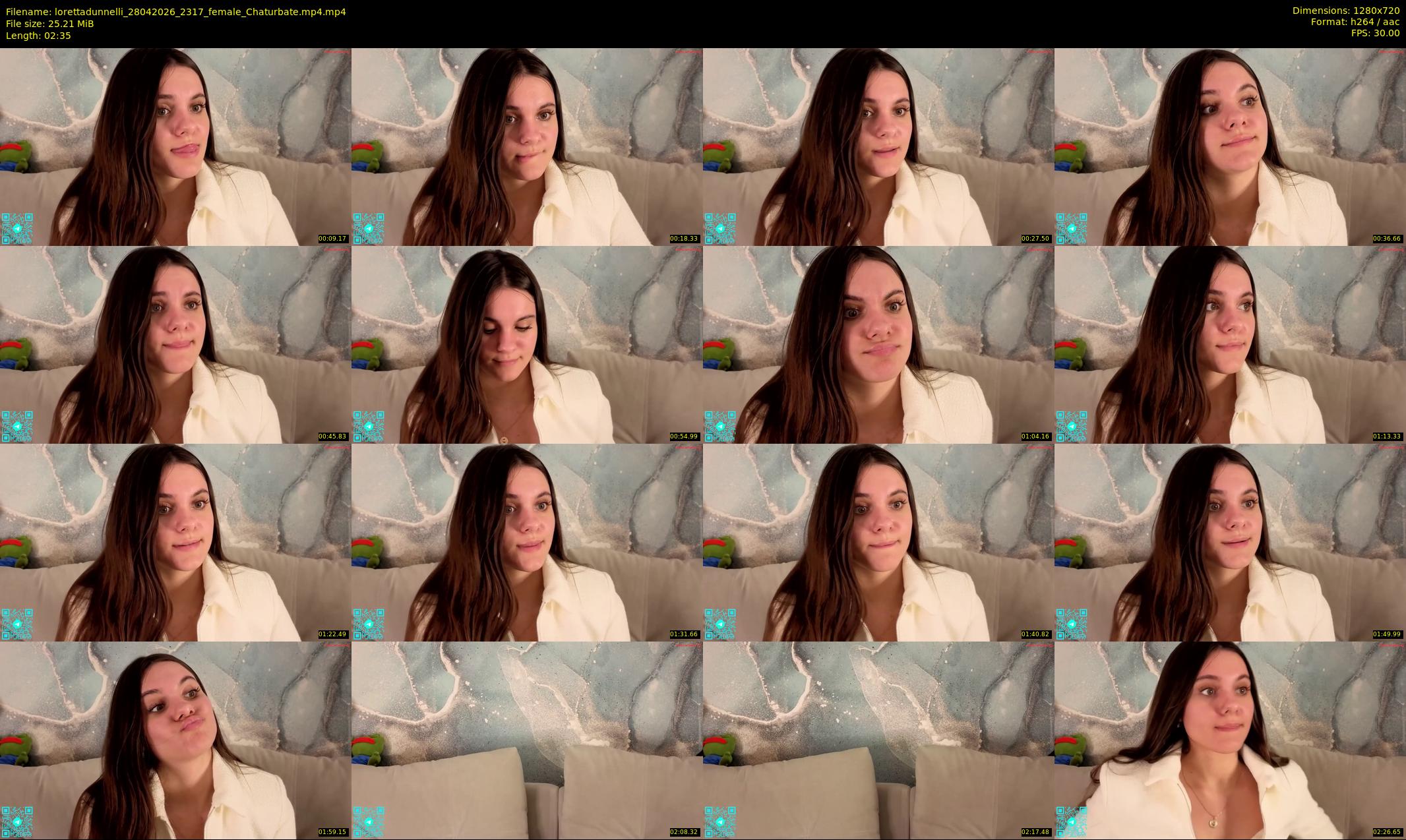 lorettadunnelli — 3 minute Chaturbate female cam show recording, 720p, Apr 28, 2026