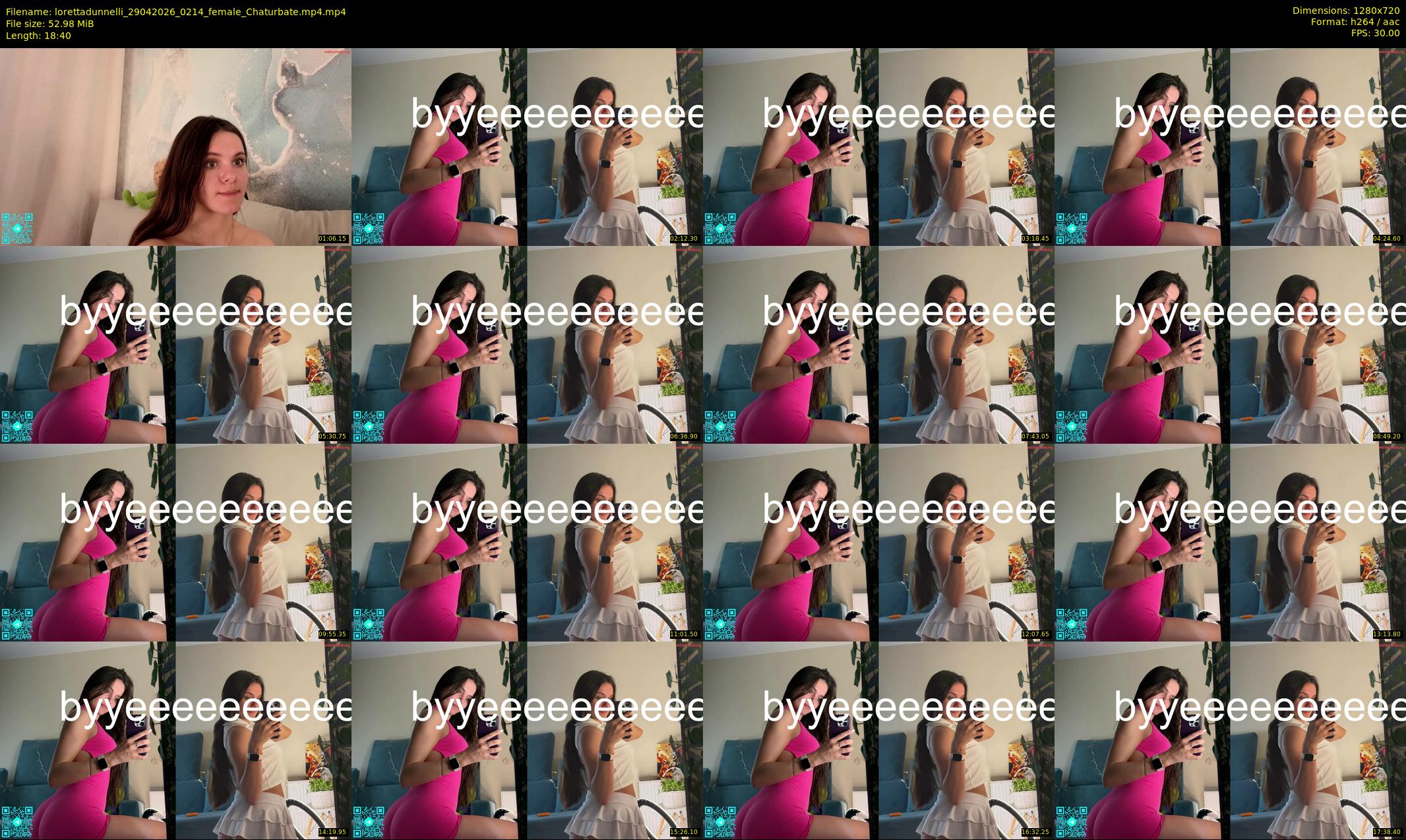 lorettadunnelli — 19 minute Chaturbate female cam show recording, 720p, Apr 29, 2026