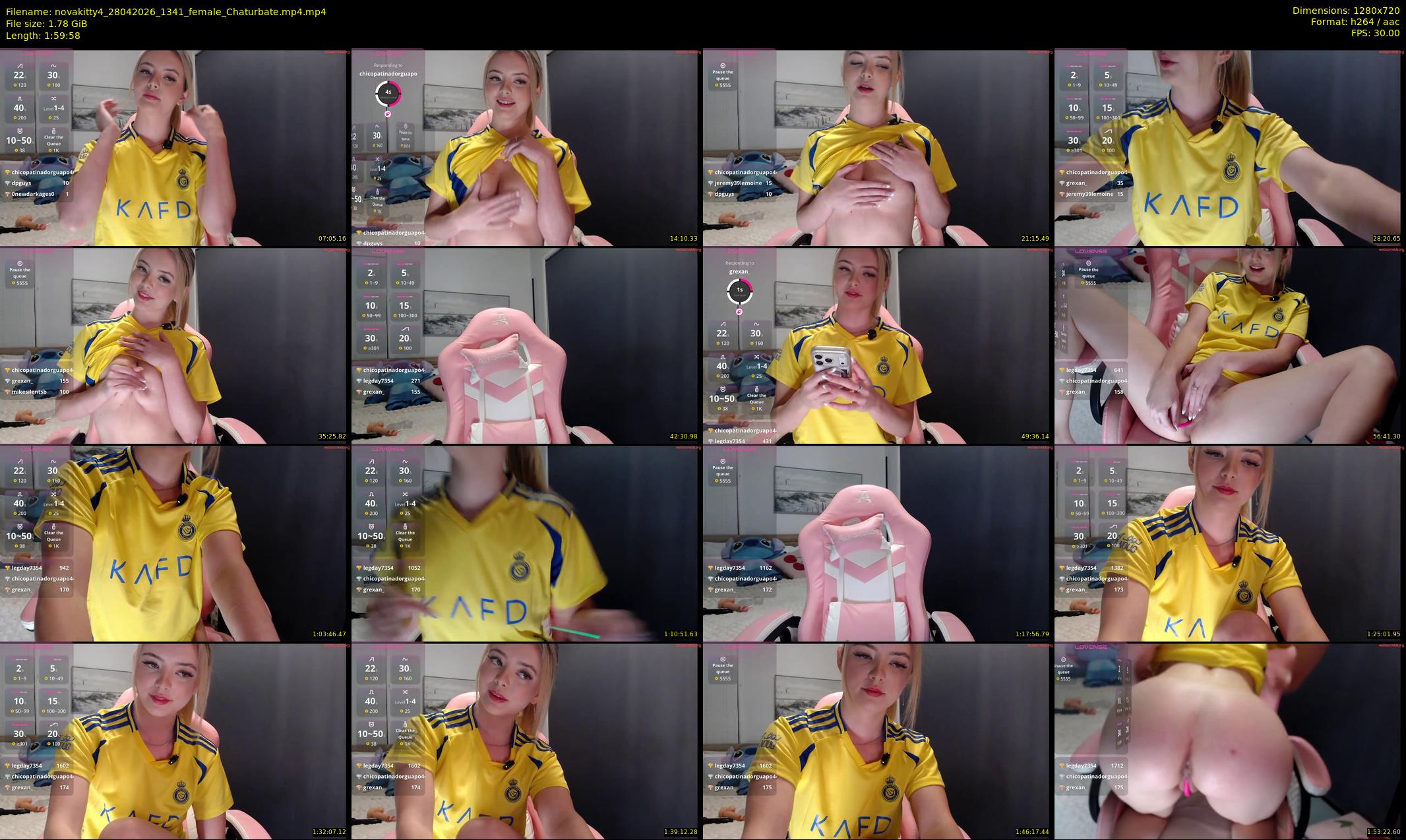 novakitty4 — 120 minute Chaturbate female cam show recording, 720p, Apr 28, 2026
