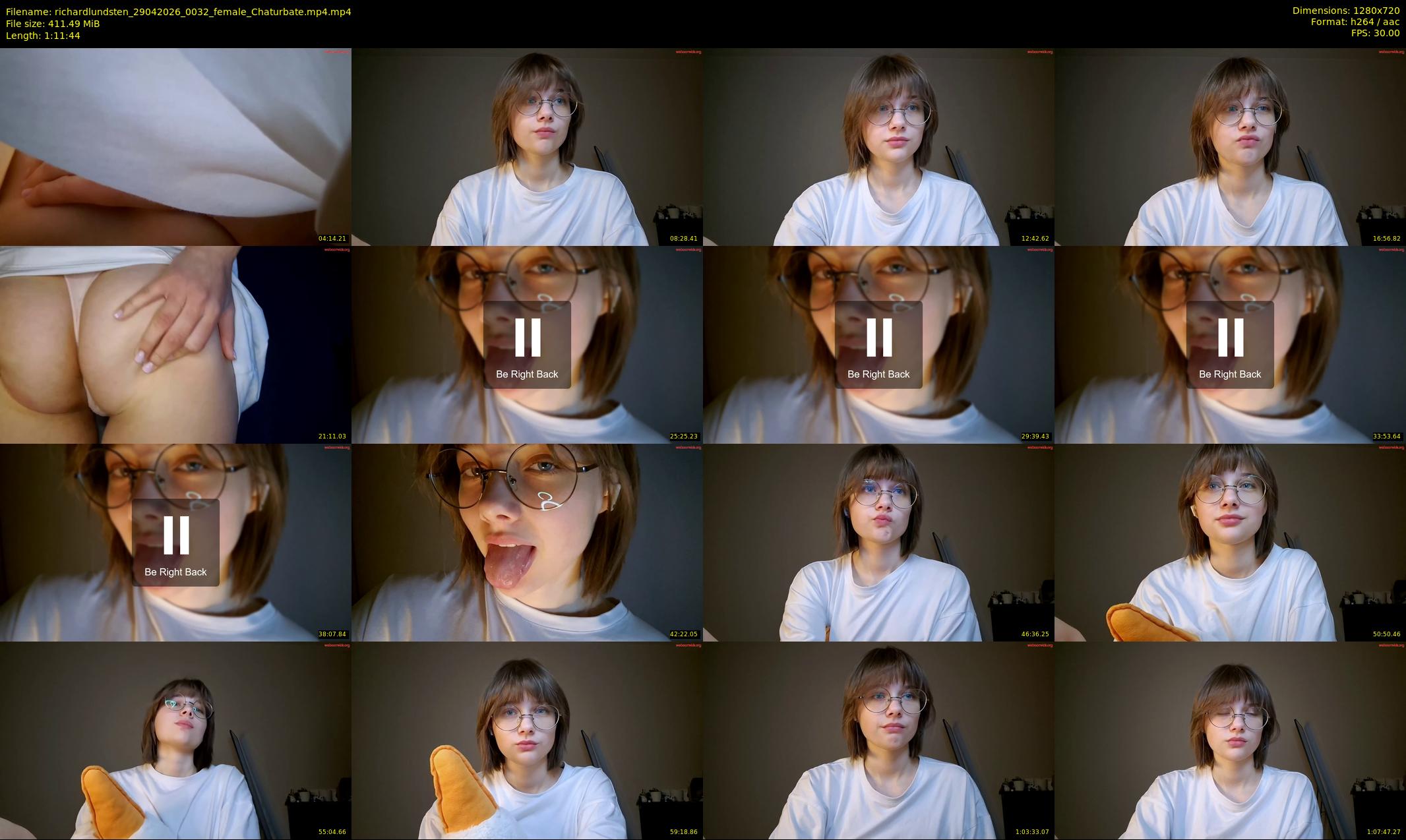 richardlundsten — 72 minute Chaturbate female cam show recording, 720p, Apr 29, 2026