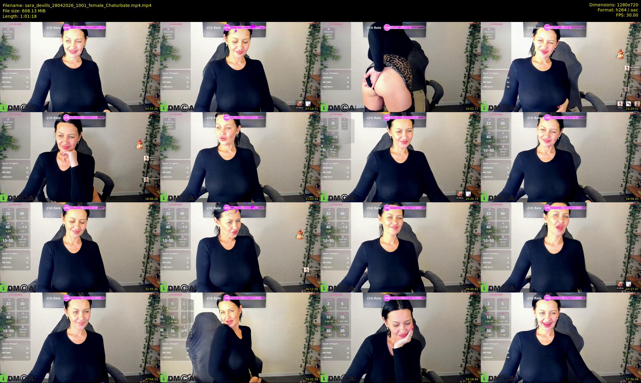 sara_devills — 62 minute Chaturbate female cam show recording, 720p, Apr 28, 2026