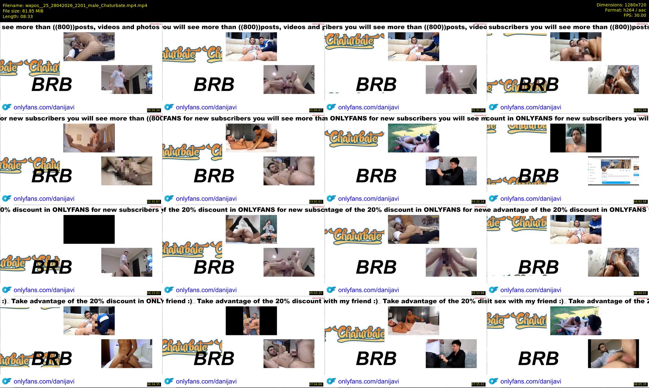 wapos__25 — 9 minute Chaturbate male cam show recording, 720p, Apr 28, 2026