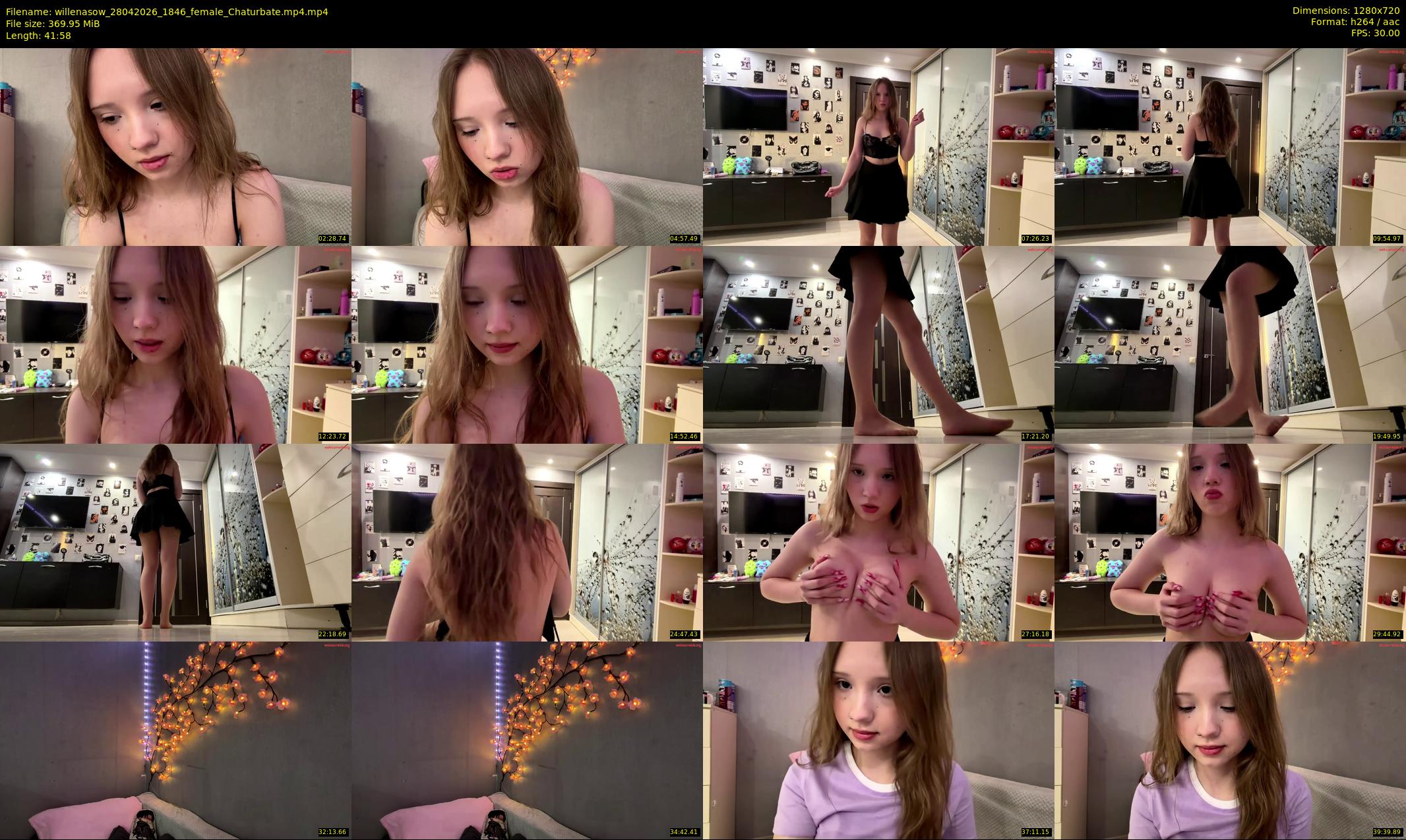 willenasow — 42 minute Chaturbate female cam show recording, 720p, Apr 28, 2026