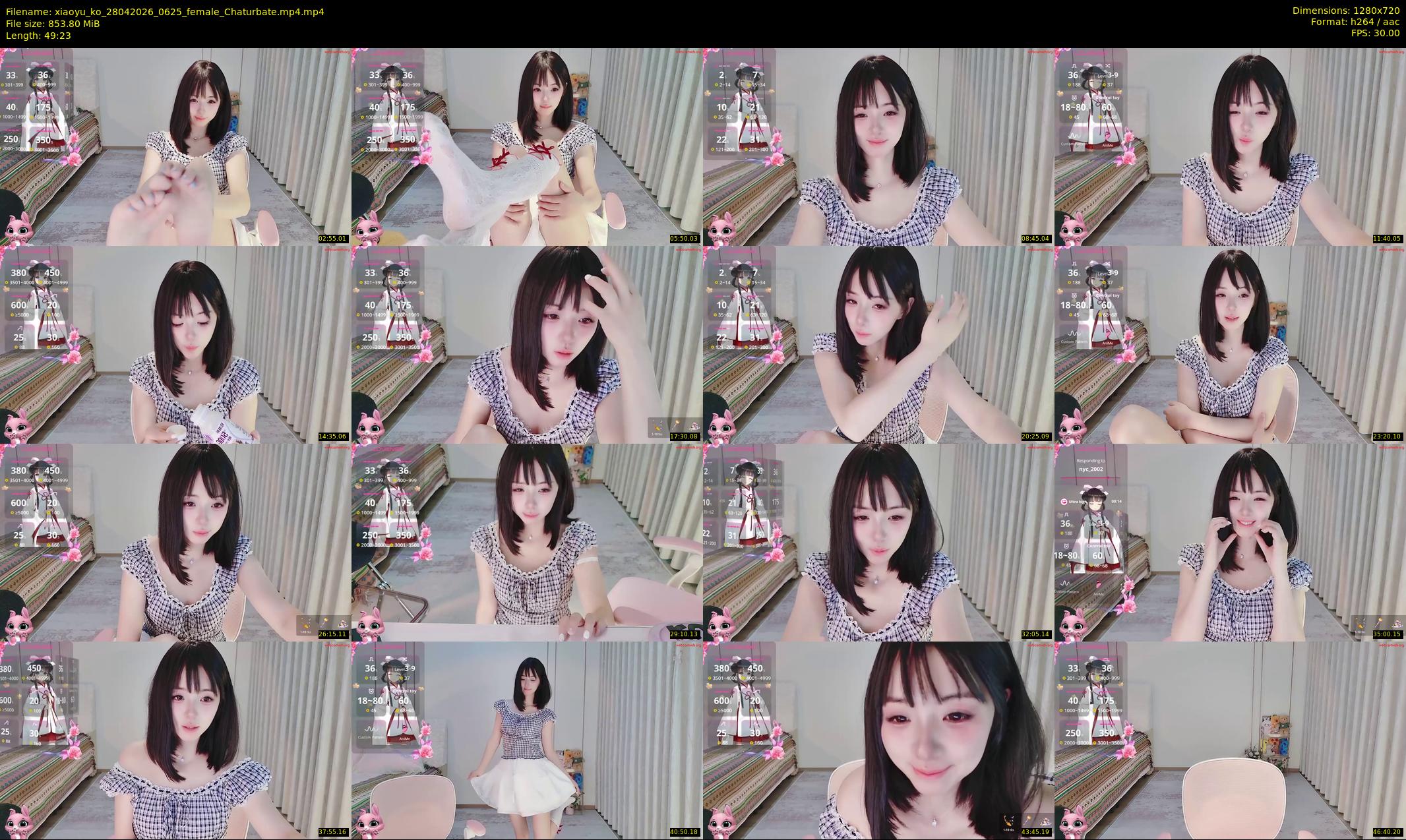 xiaoyu_ko — 50 minute Chaturbate female cam show recording, 720p, Apr 28, 2026