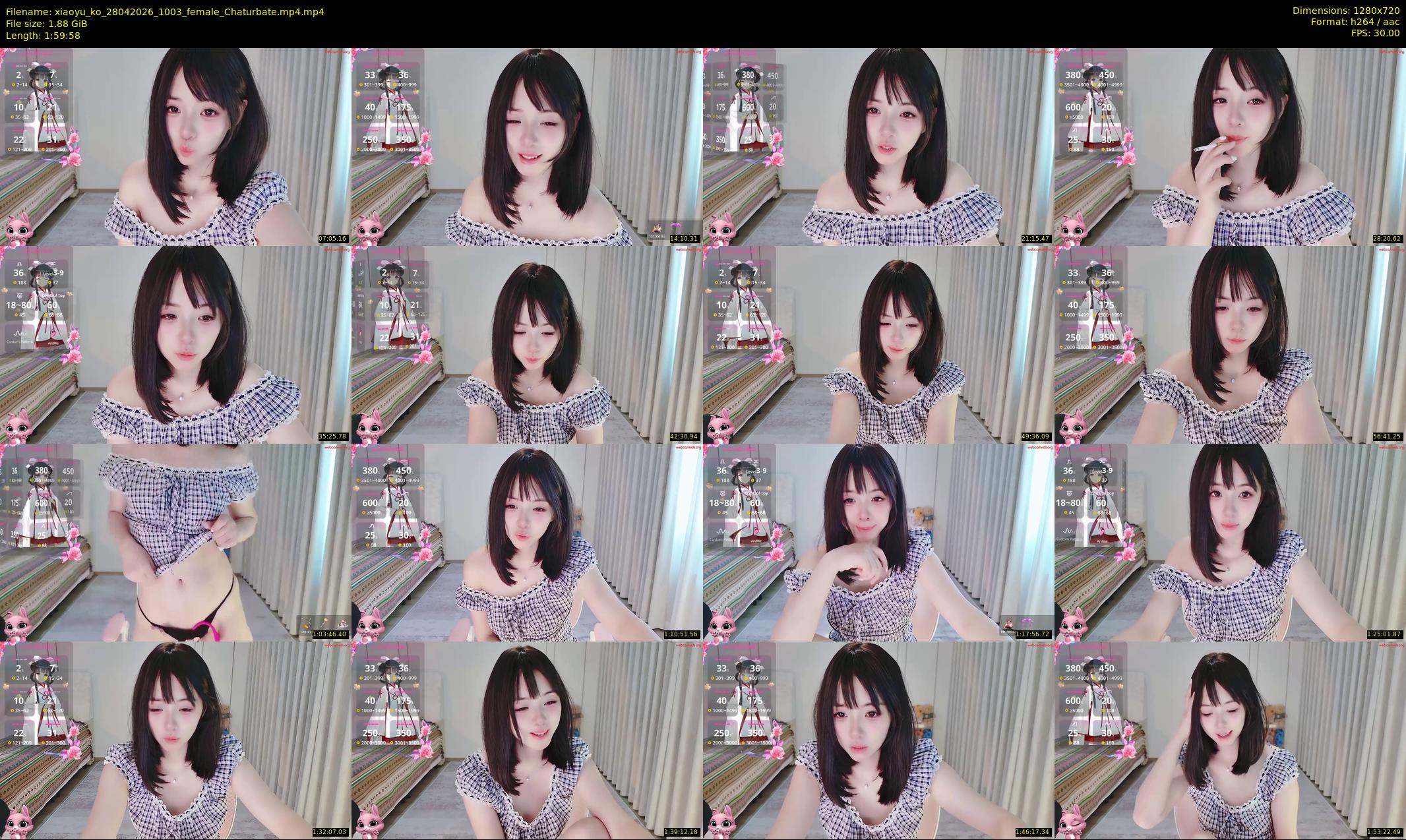 xiaoyu_ko — 120 minute Chaturbate female cam show recording, 720p, Apr 28, 2026
