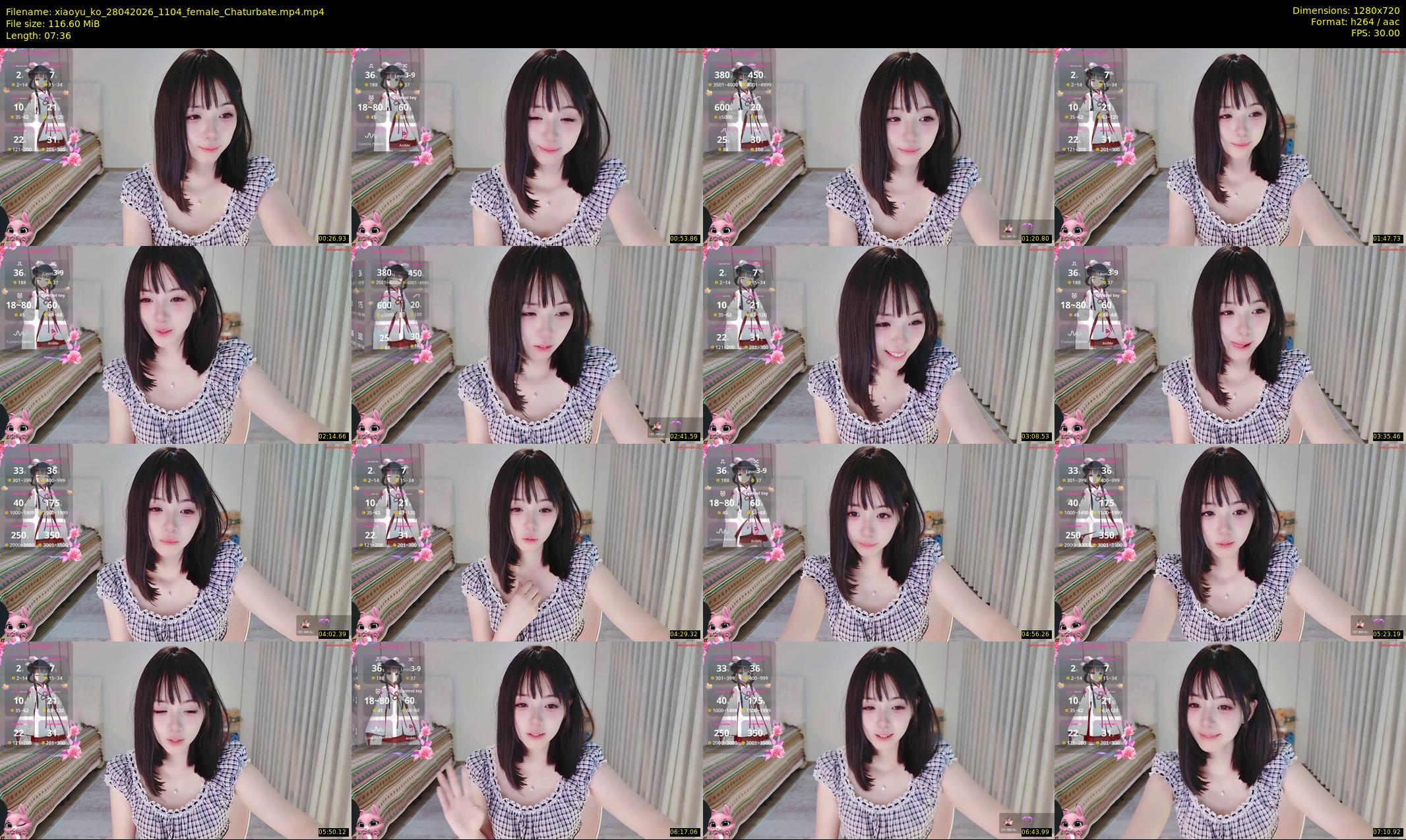 xiaoyu_ko — 8 minute Chaturbate female cam show recording, 720p, Apr 28, 2026