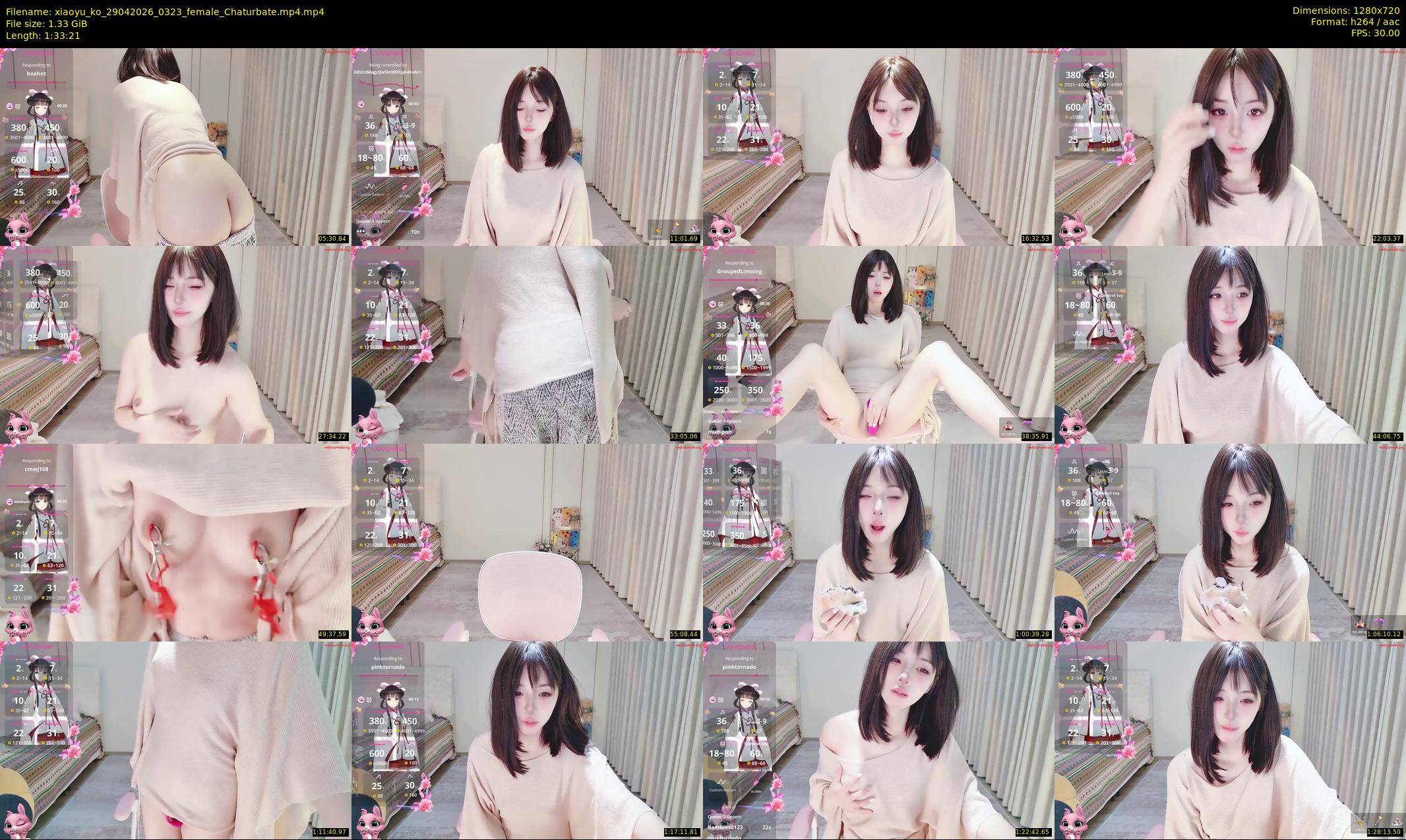 xiaoyu_ko — 94 minute Chaturbate female cam show recording, 720p, Apr 29, 2026