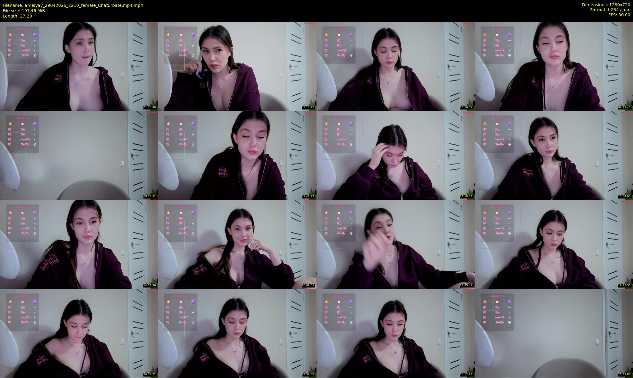 amelyay — 28 minute Chaturbate female cam show recording, 720p, Apr 29, 2026