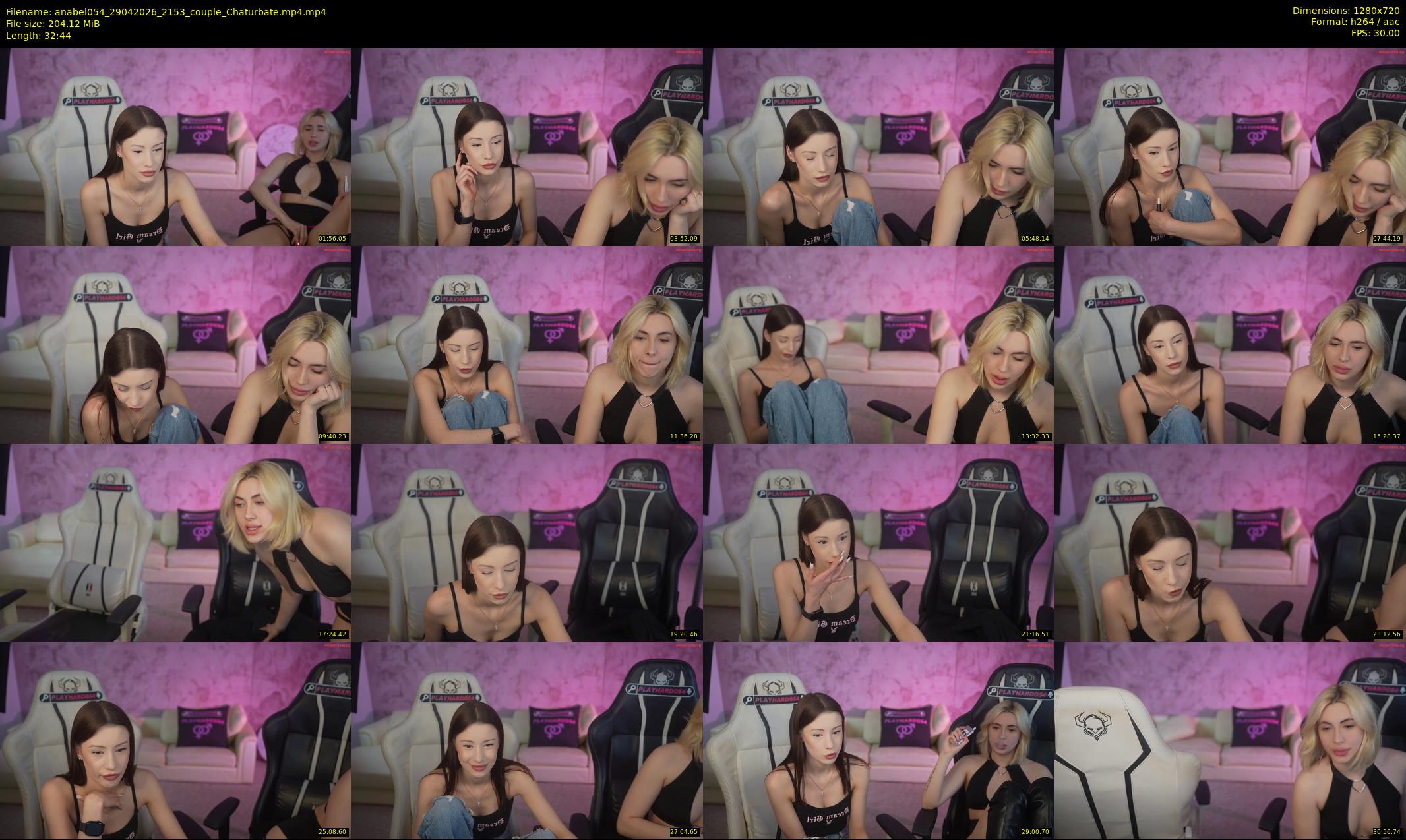 anabel054 — 33 minute Chaturbate female cam show recording, 720p, Apr 29, 2026