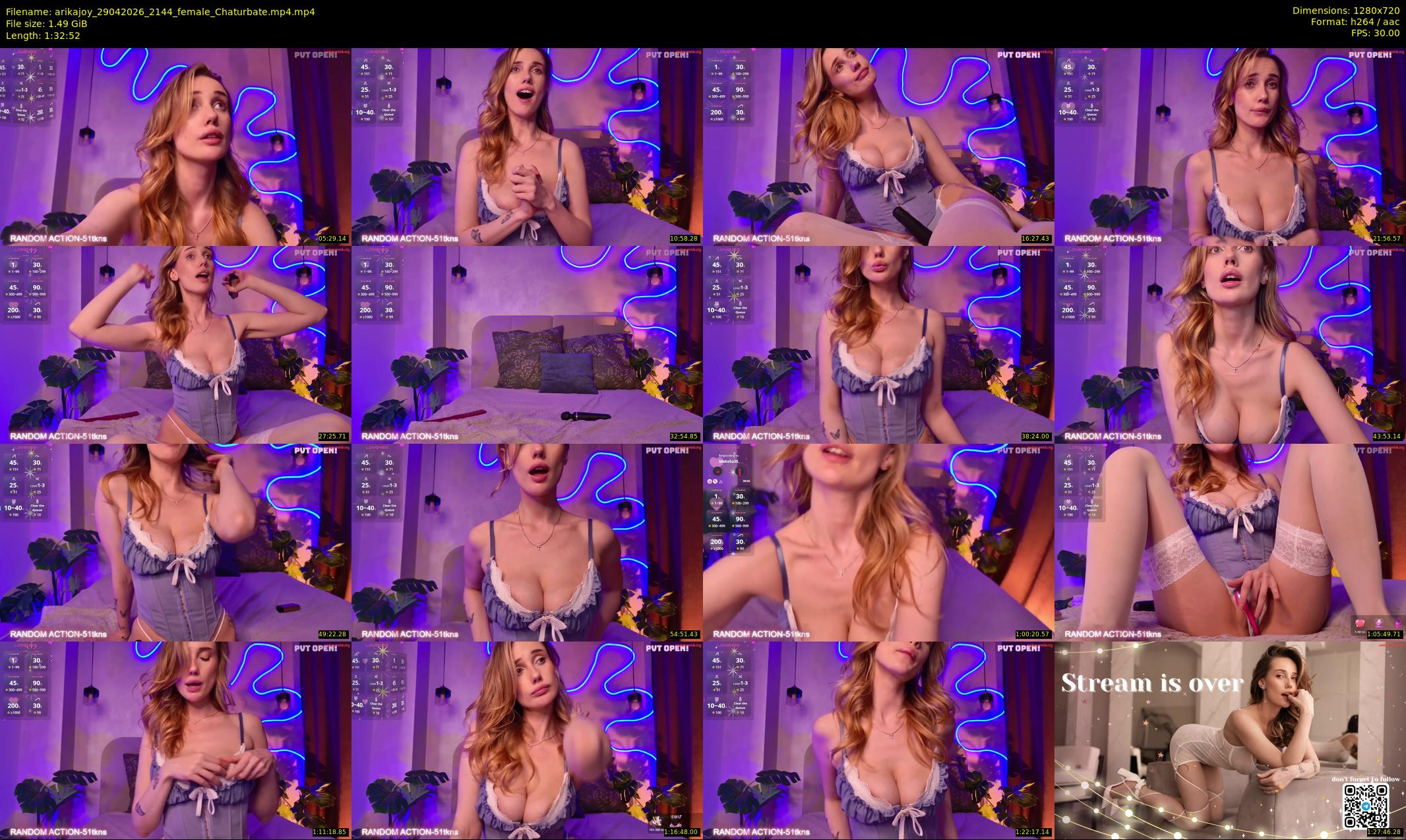 arikajoy — 93 minute Chaturbate female cam show recording, 720p, Apr 29, 2026