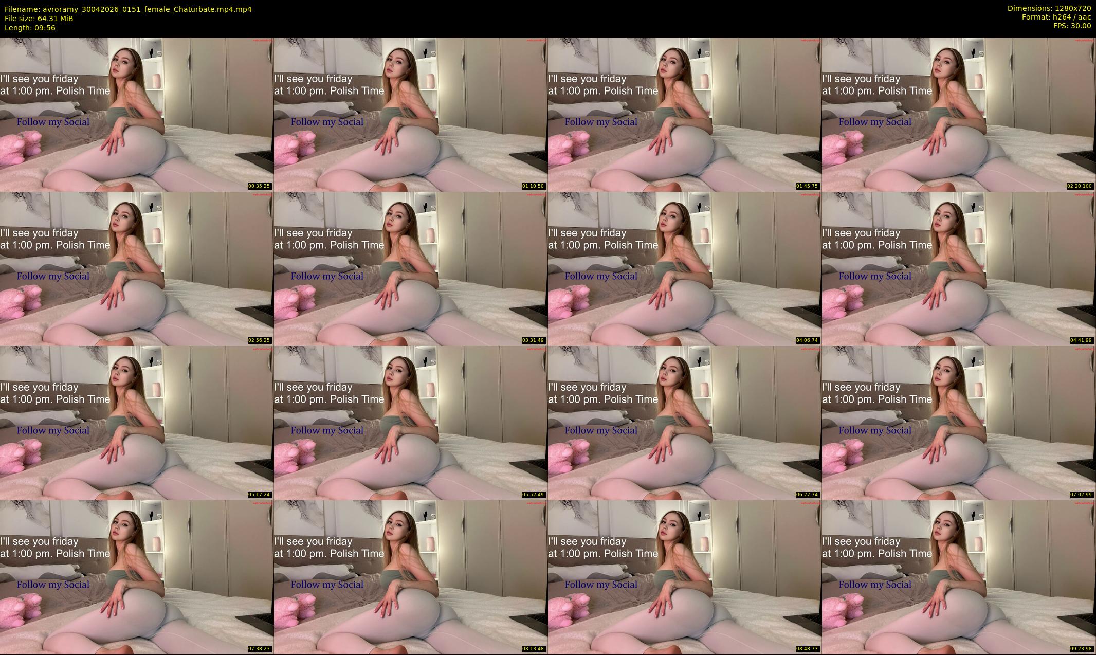 avroramy — 10 minute Chaturbate female cam show recording, 720p, Apr 30, 2026