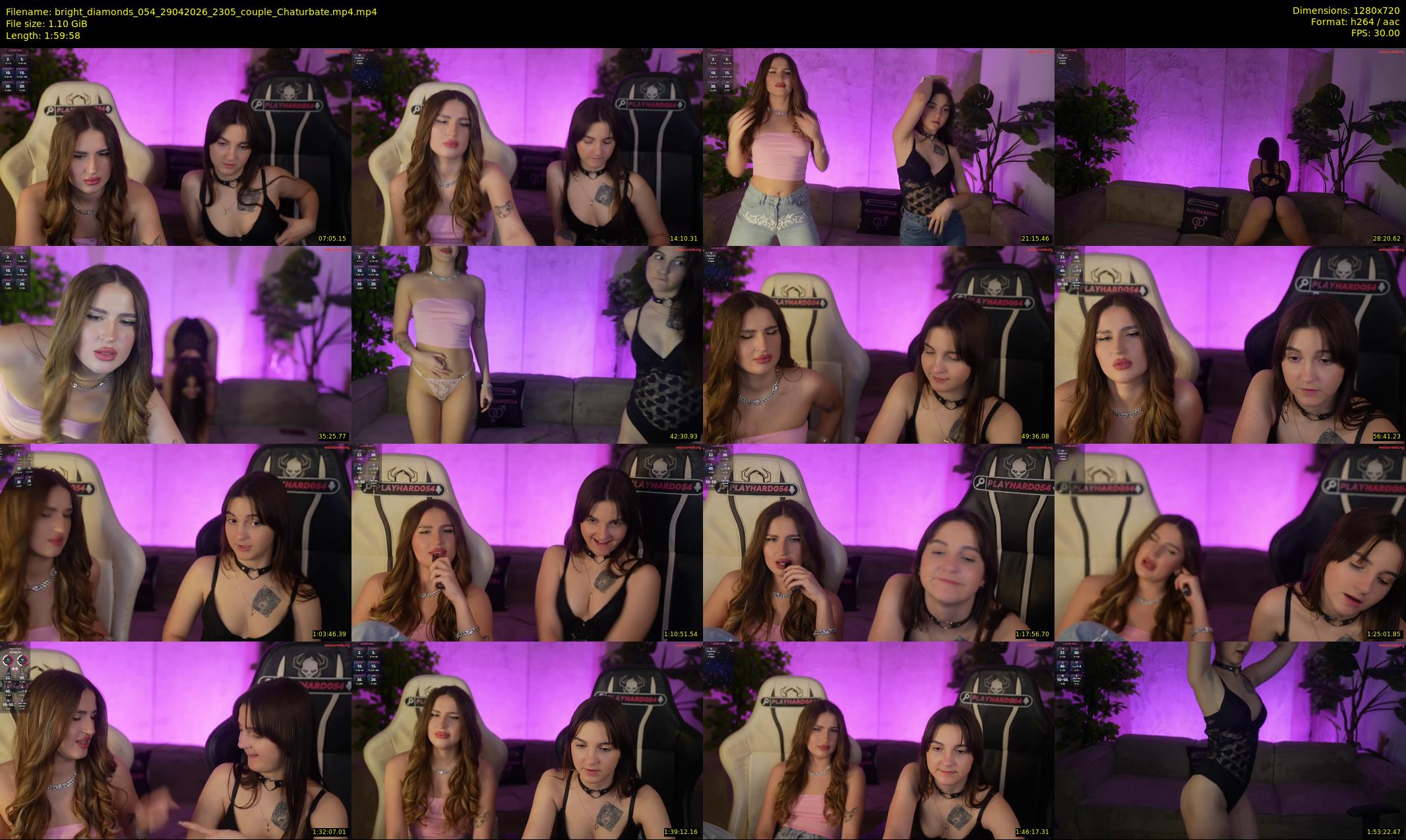 bright_diamonds_054 — 120 minute Chaturbate couple cam show recording, 720p, Apr 29, 2026
