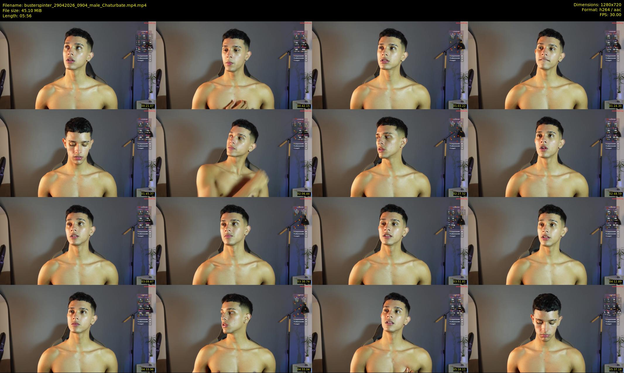 busterspinter — 6 minute Chaturbate male cam show recording, 720p, Apr 29, 2026