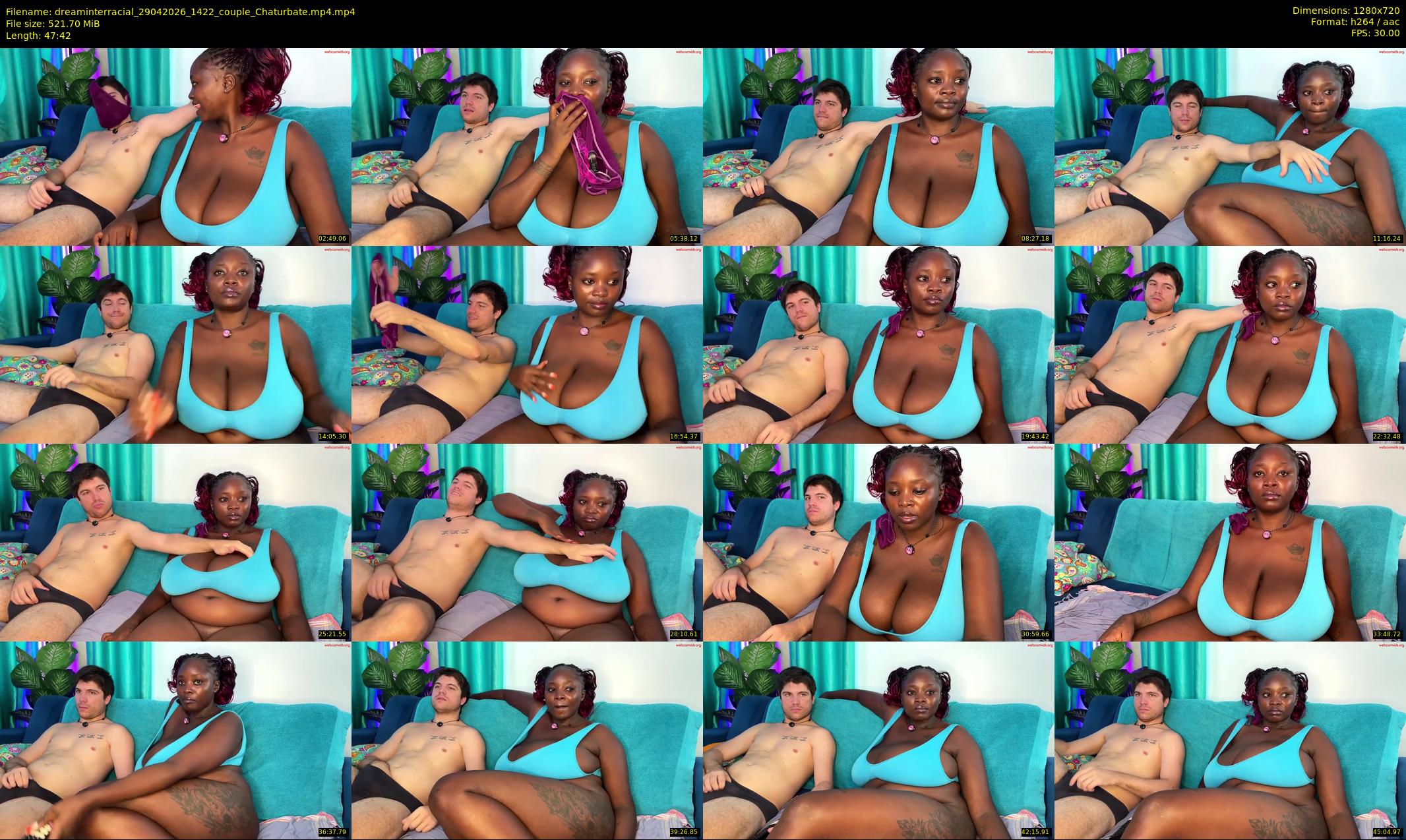 dreaminterracial — 48 minute Chaturbate couple cam show recording, 720p, Apr 29, 2026