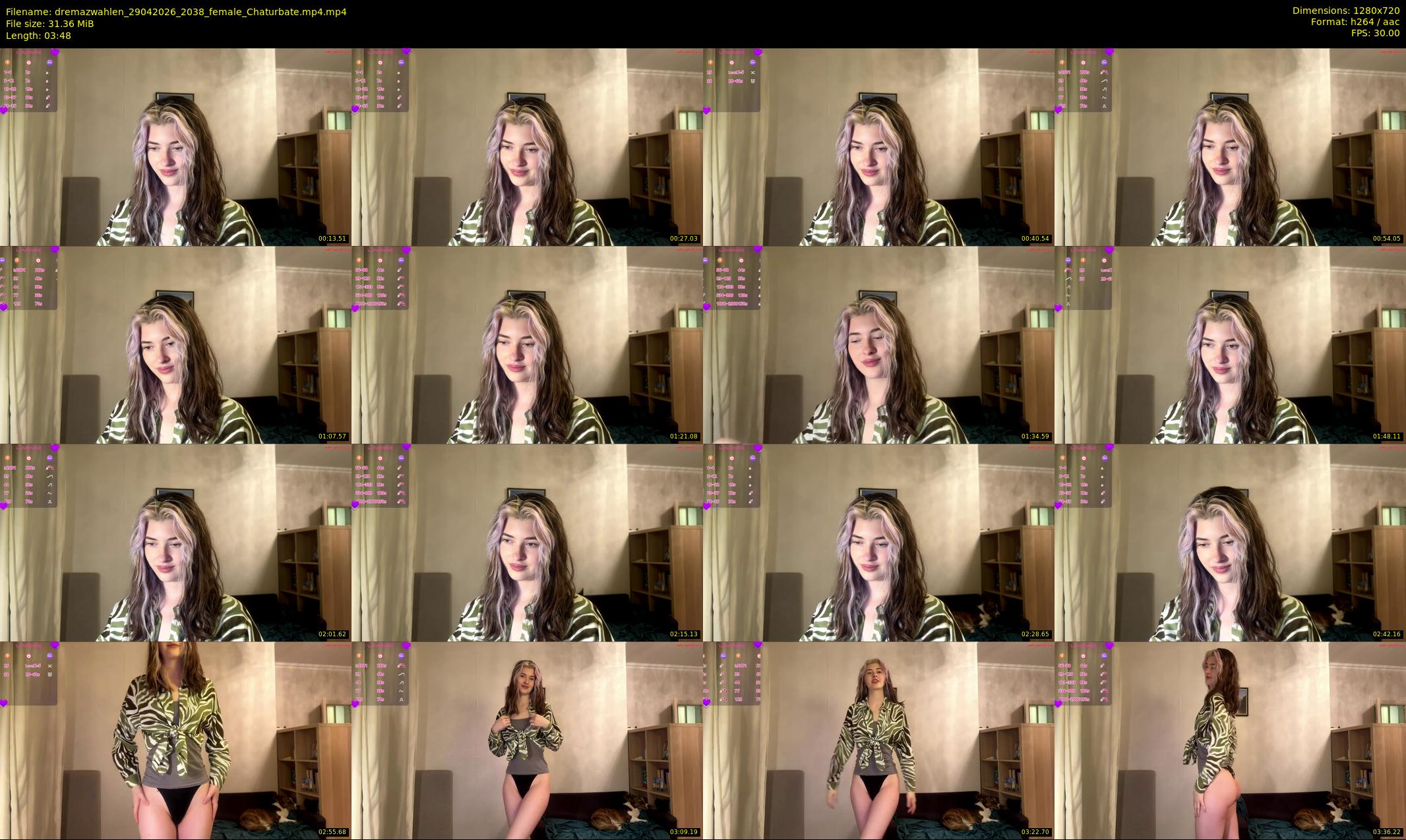dremazwahlen — 4 minute Chaturbate female cam show recording, 720p, Apr 29, 2026