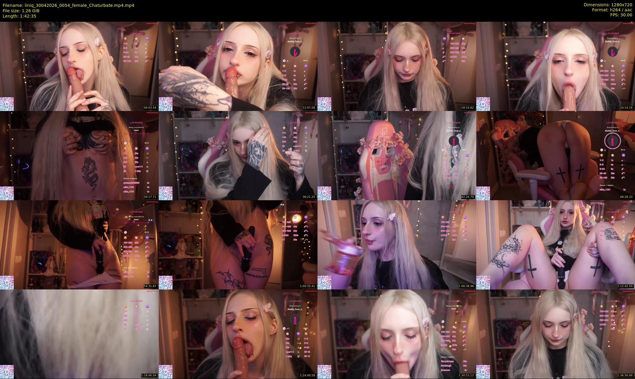 liniq — 103 minute Chaturbate female cam show recording, 720p, Apr 30, 2026
