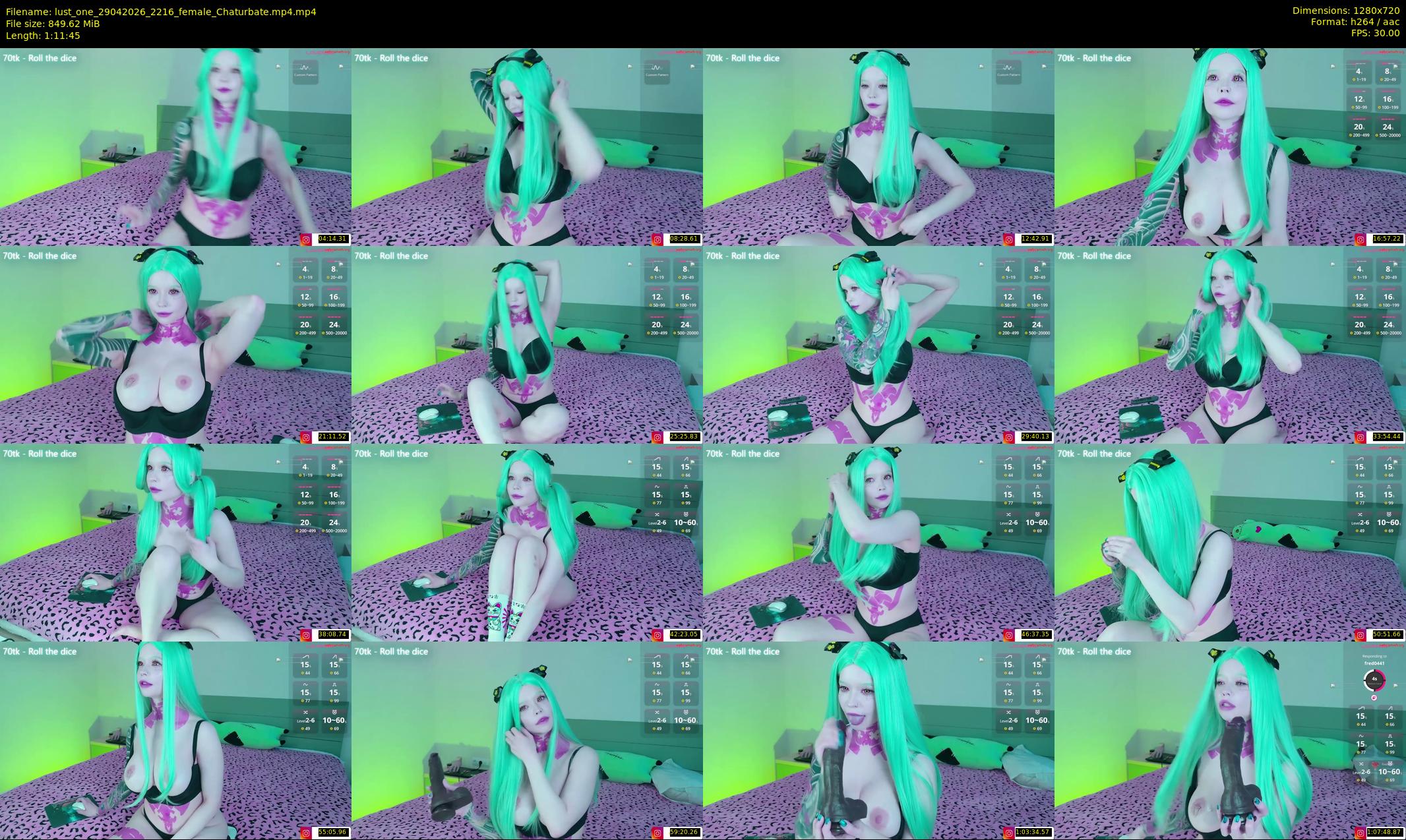 lust_one — 72 minute Chaturbate female cam show recording, 720p, Apr 29, 2026