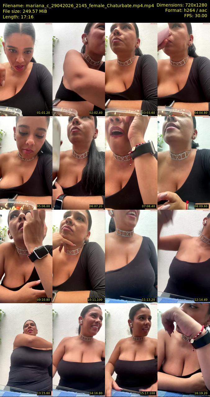 mariana_c — 18 minute Chaturbate female cam show recording, 1080p, Apr 29, 2026