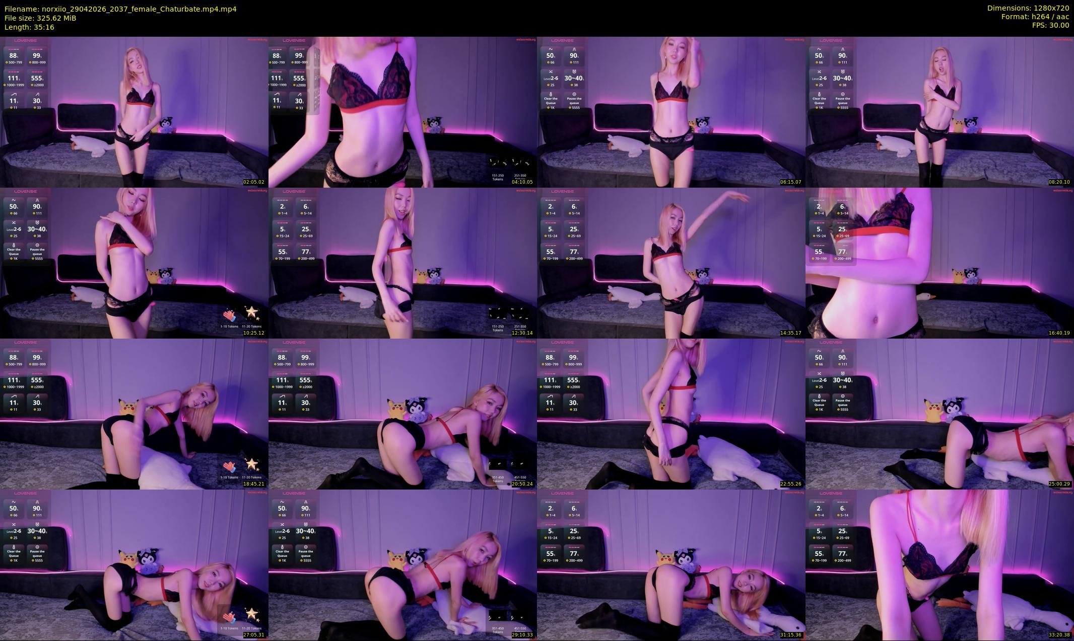 norxiio — 36 minute Chaturbate female cam show recording, 720p, Apr 29, 2026