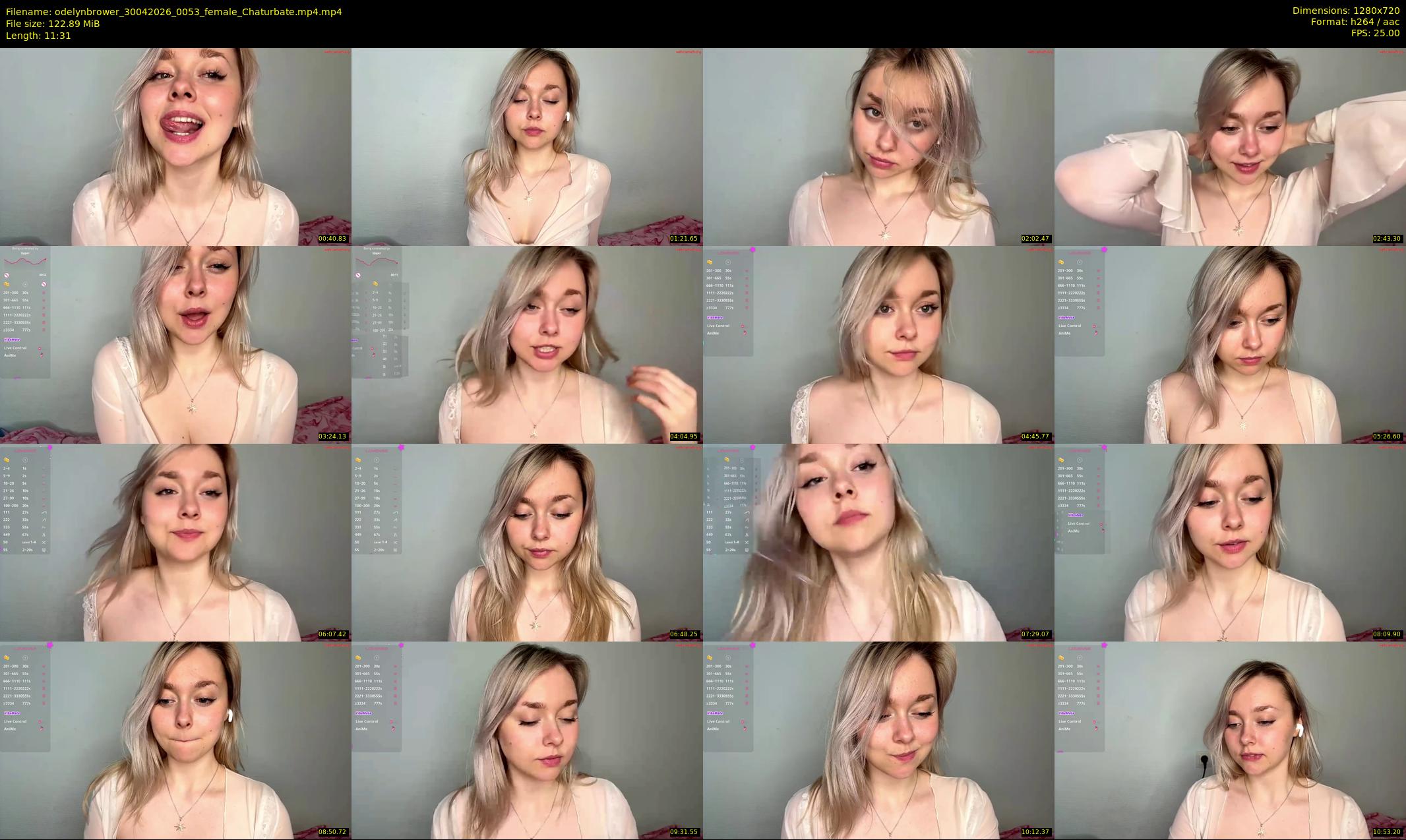 odelynbrower — 12 minute Chaturbate female cam show recording, 720p, Apr 30, 2026