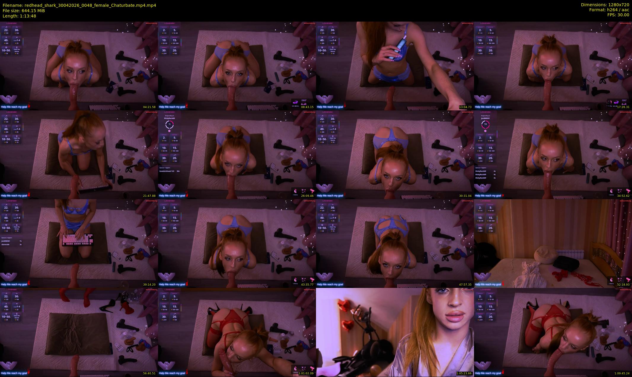 redhead_shark — 74 minute Chaturbate female cam show recording, 720p, Apr 30, 2026