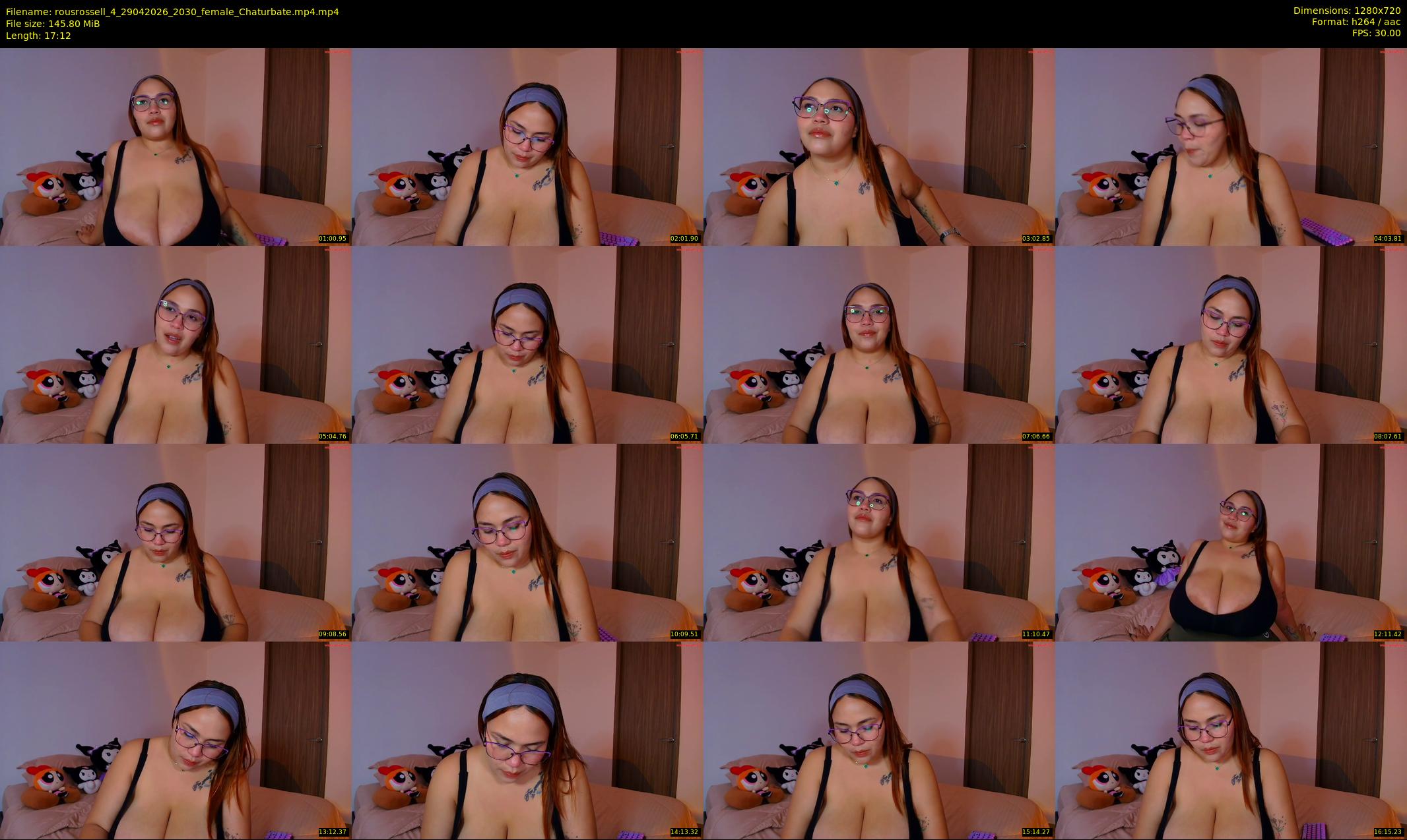 rousrossell_4 — 18 minute Chaturbate female cam show recording, 720p, Apr 29, 2026