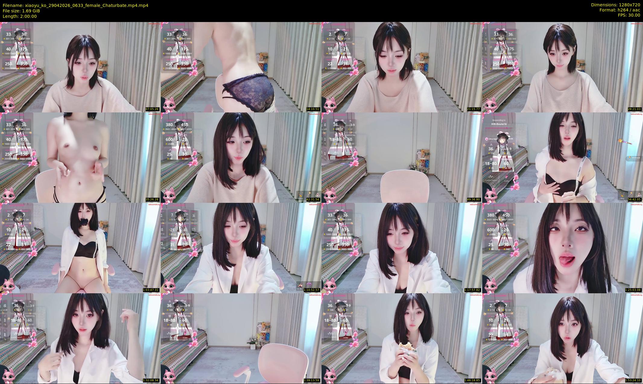 xiaoyu_ko — 120 minute Chaturbate female cam show recording, 720p, Apr 29, 2026