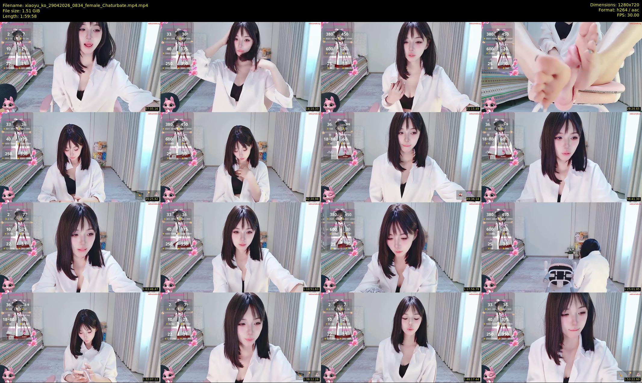 xiaoyu_ko — 120 minute Chaturbate female cam show recording, 720p, Apr 29, 2026