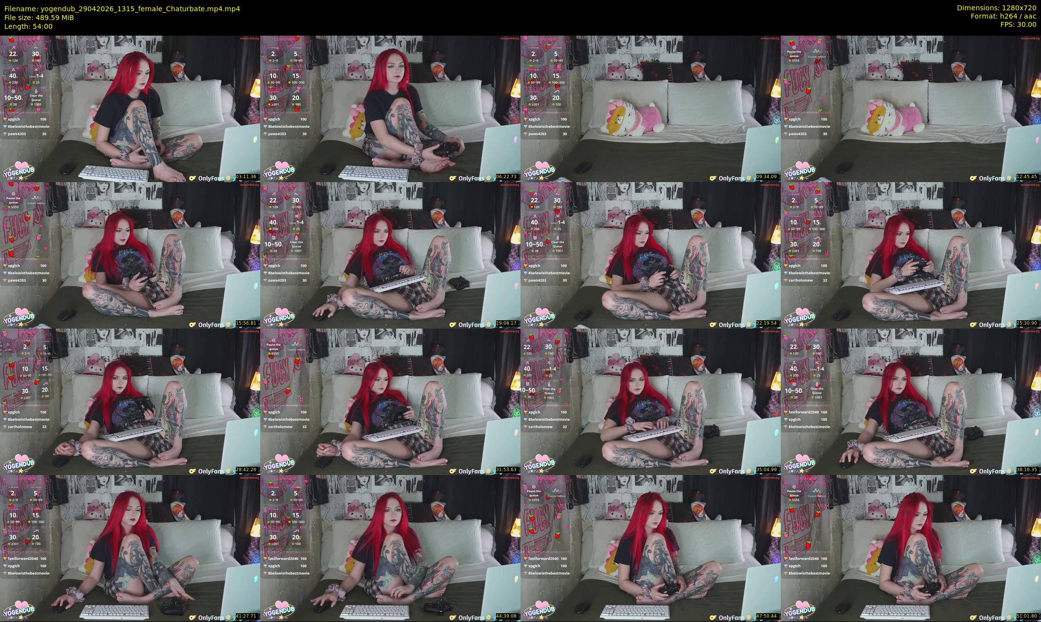 yogendub — 54 minute Chaturbate female cam show recording, 720p, Apr 29, 2026