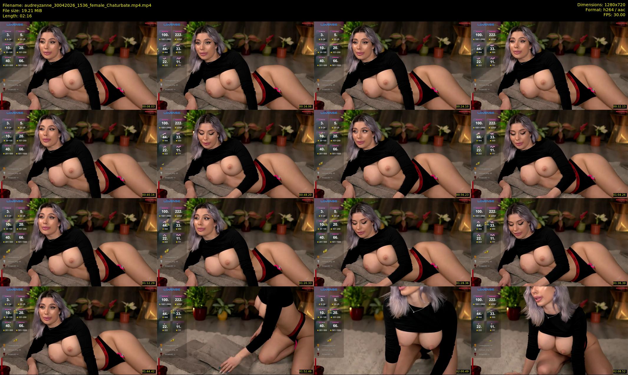 audreyzanne — 3 minute Chaturbate female cam show recording, 720p, Apr 30, 2026