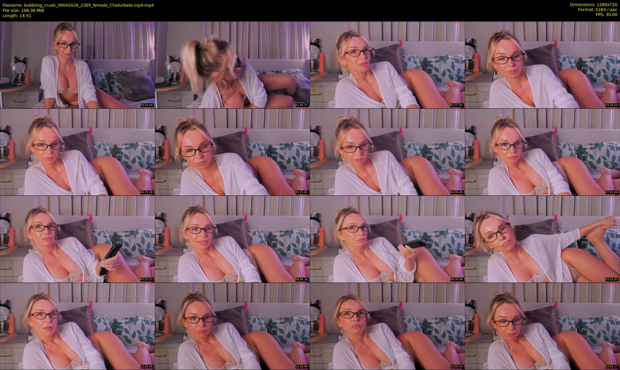 bubbling_crush — 15 minute Chaturbate female cam show recording, 720p, Apr 30, 2026