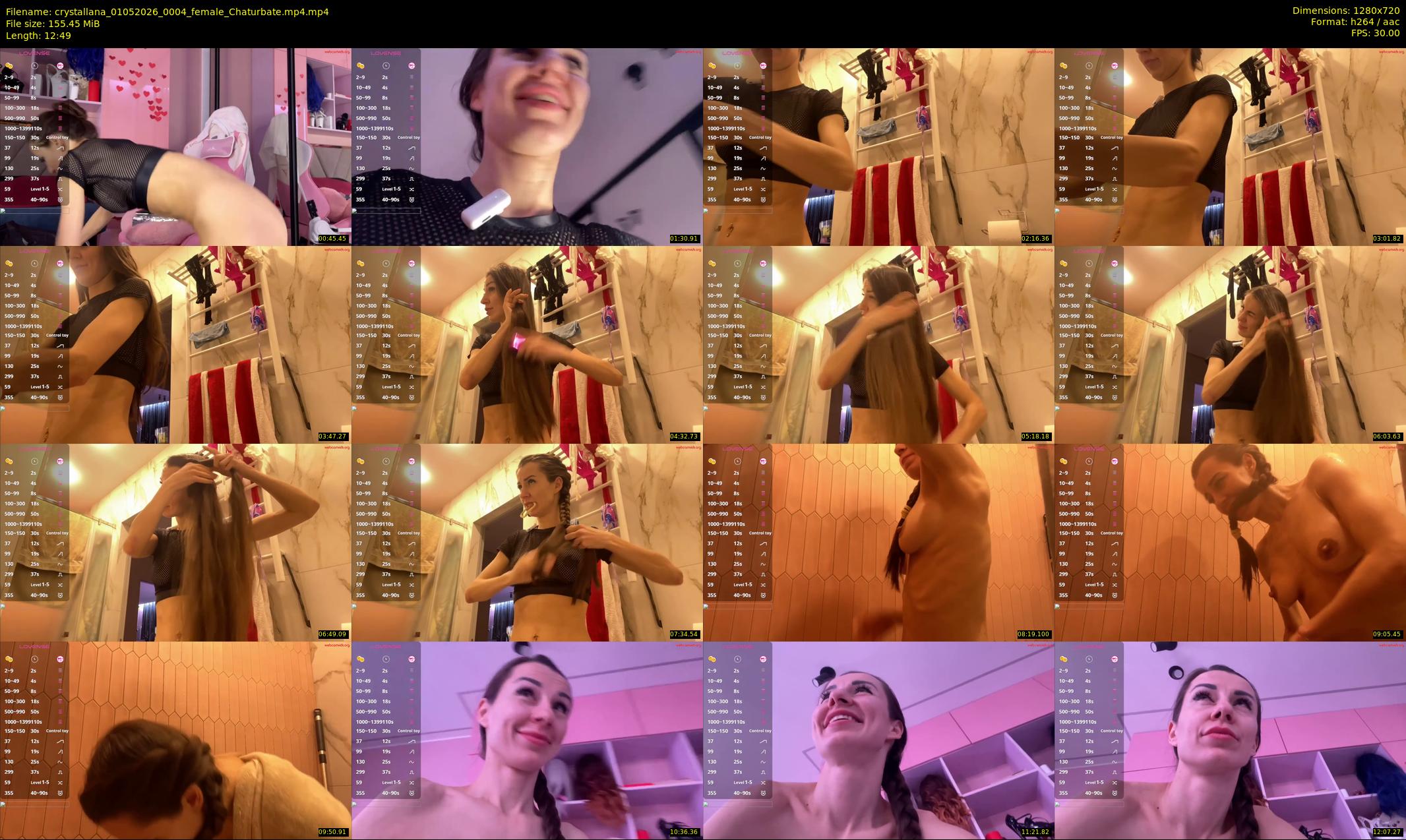 crystallana — 13 minute Chaturbate female cam show recording, 720p, May 1, 2026