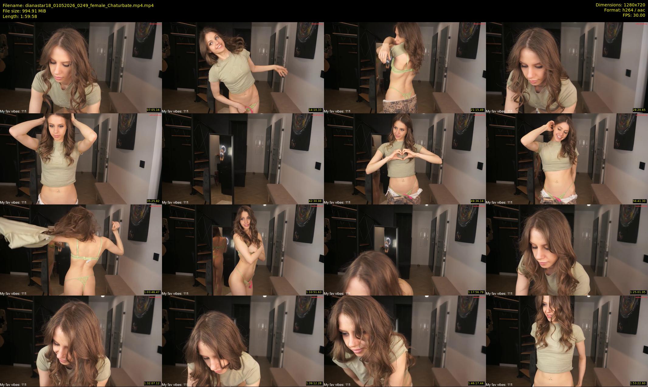 dianastar18 — 120 minute Chaturbate female cam show recording, 720p, May 1, 2026