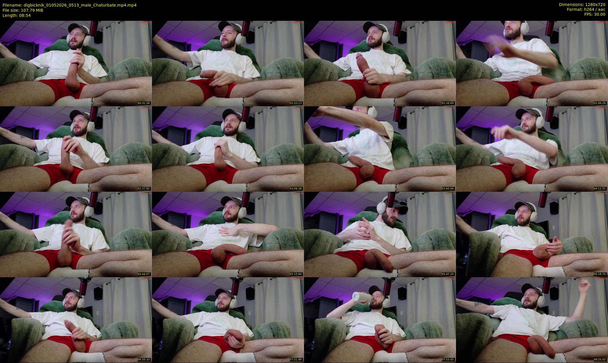 digbicknik — 9 minute Chaturbate male cam show recording, 720p, May 1, 2026