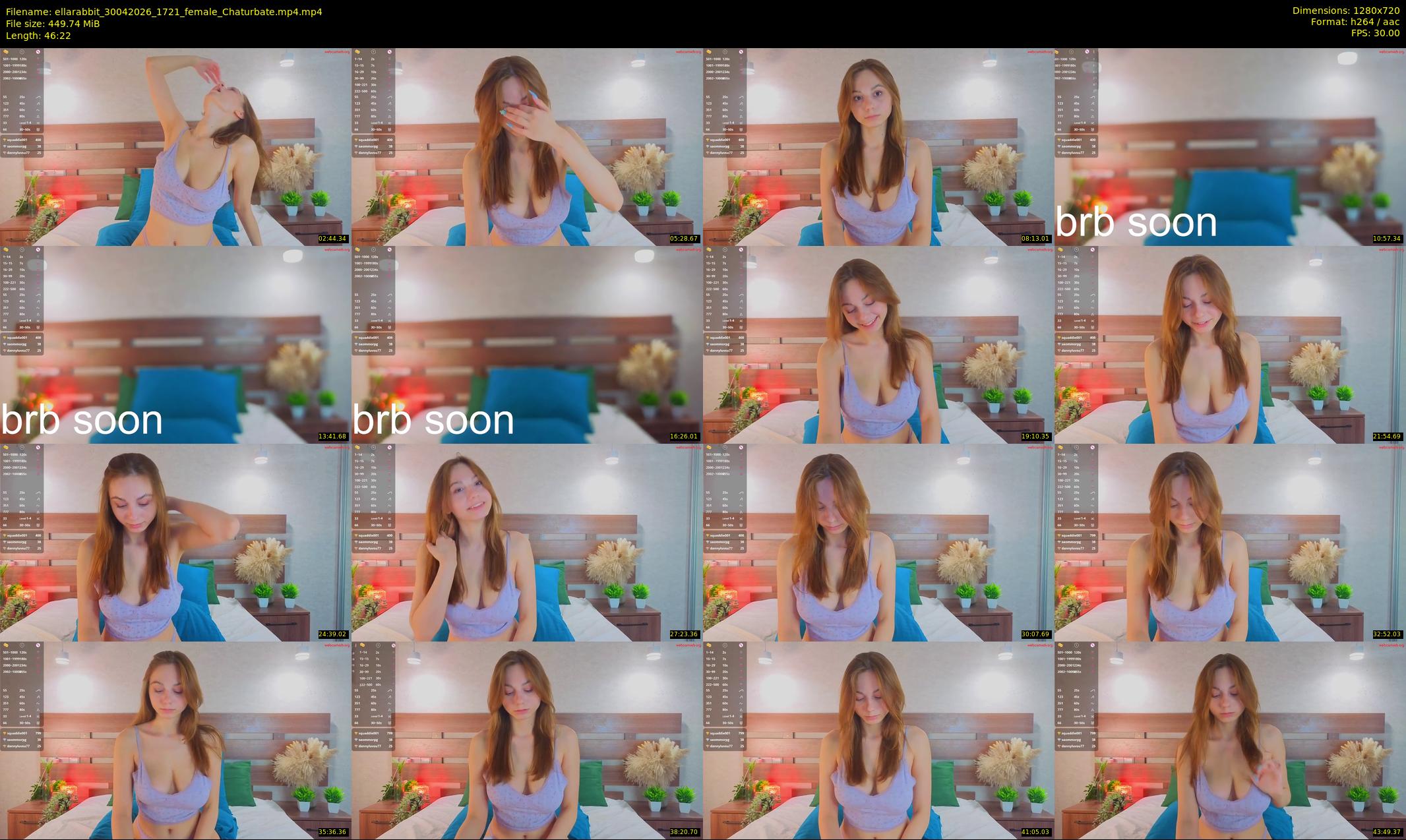 ellarabbit — 47 minute Chaturbate female cam show recording, 720p, Apr 30, 2026