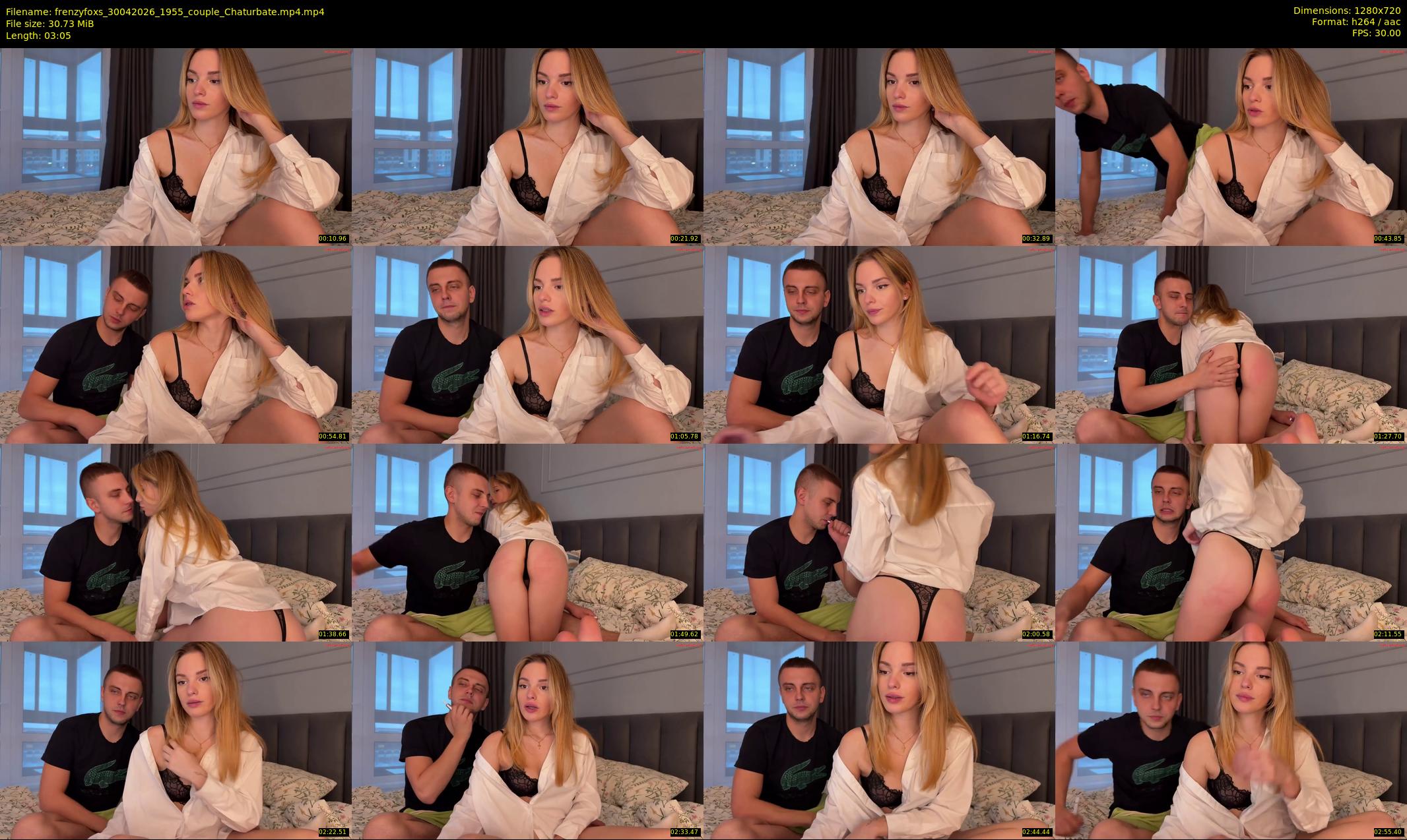 frenzyfoxs — 4 minute Chaturbate couple cam show recording, 720p, Apr 30, 2026