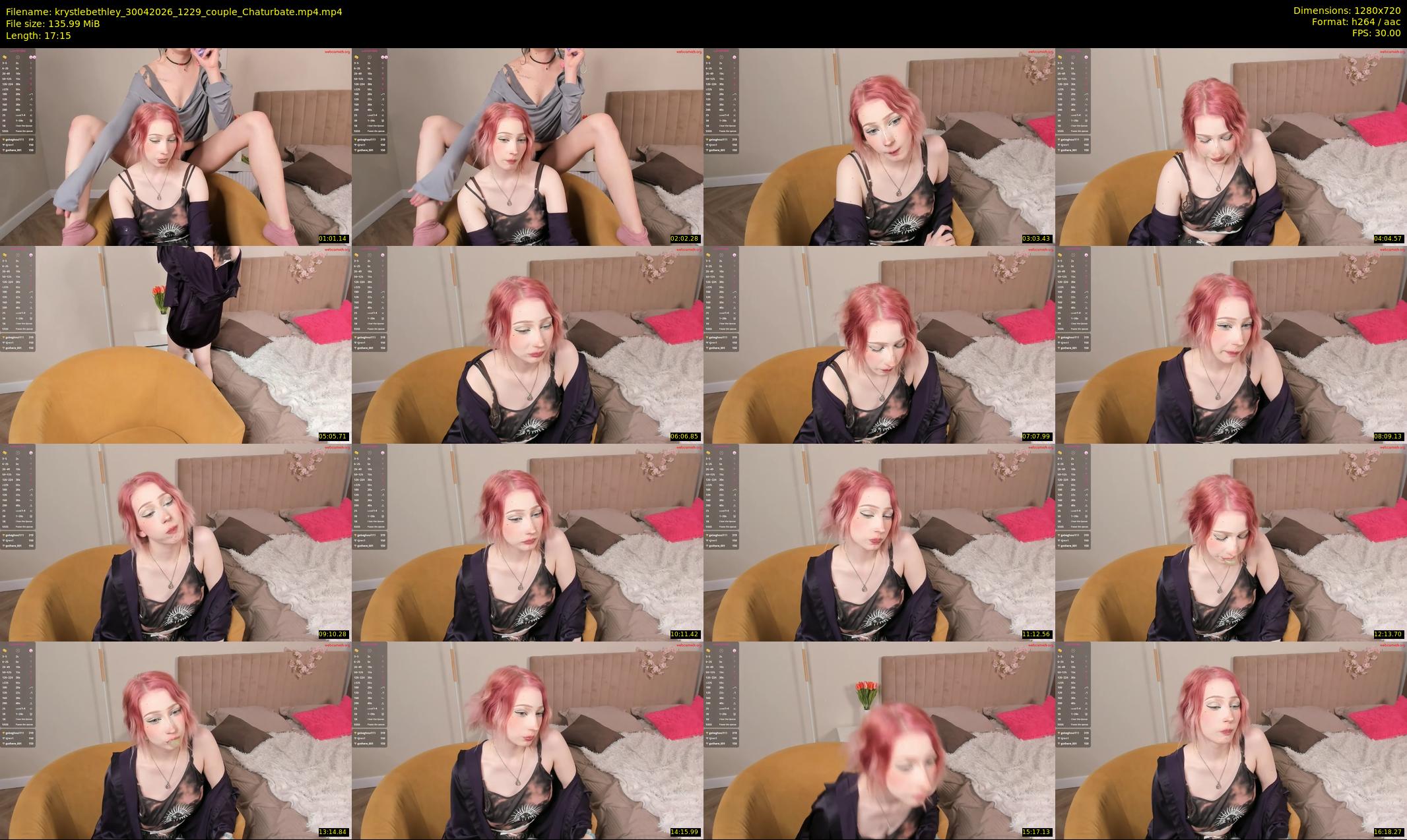 krystlebethley — 18 minute Chaturbate couple cam show recording, 720p, Apr 30, 2026