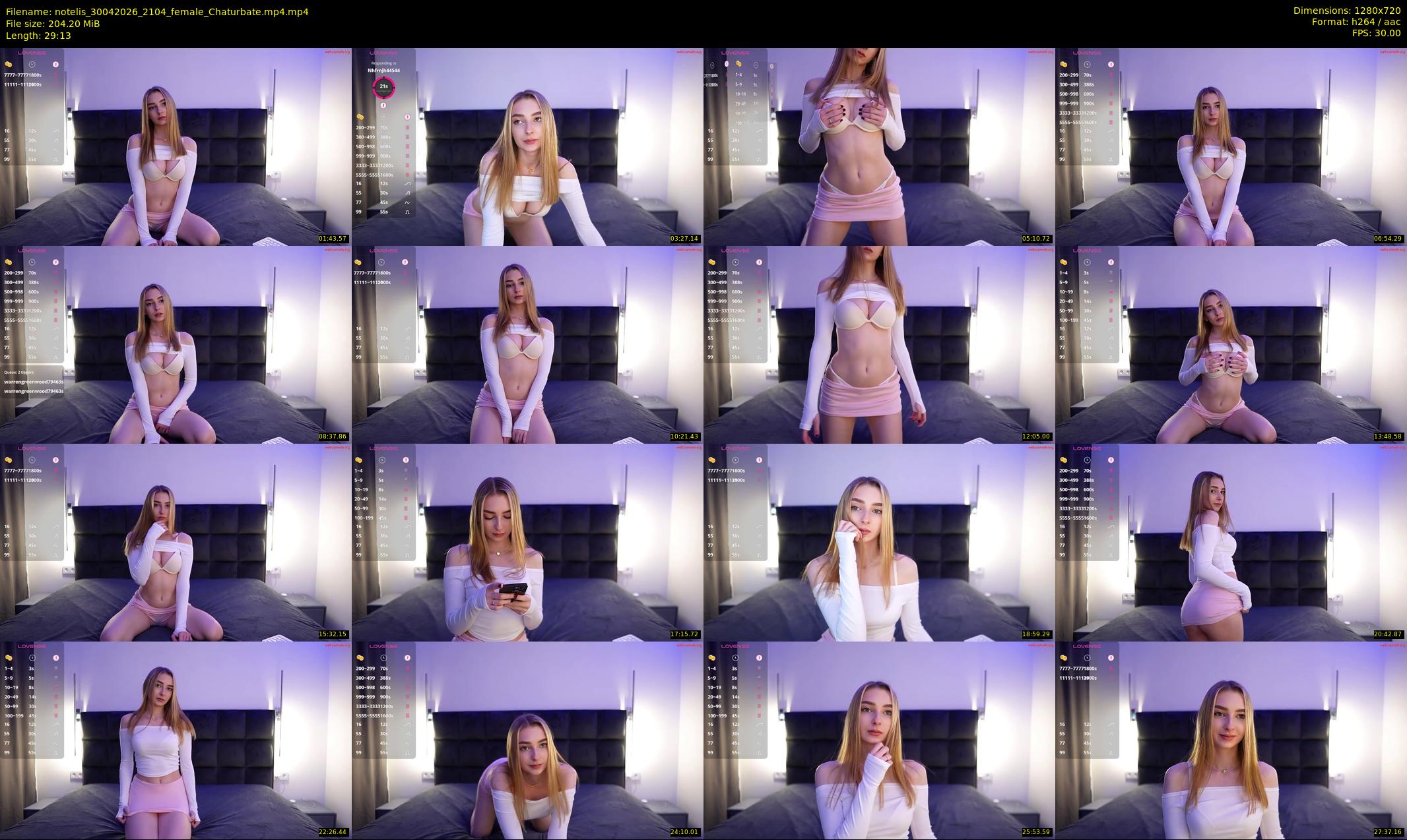 notelis — 30 minute Chaturbate female cam show recording, 720p, Apr 30, 2026