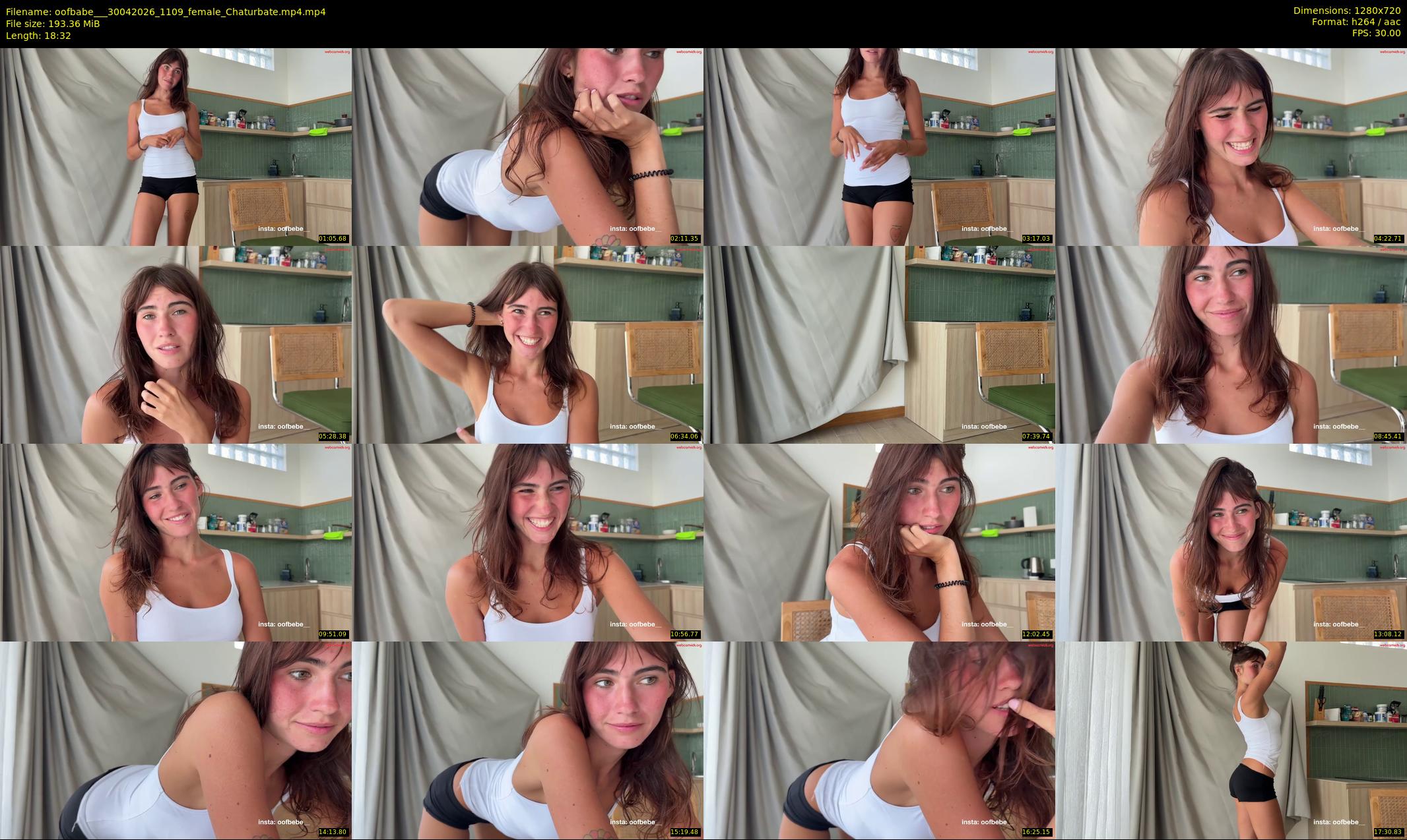 oofbabe__ — 19 minute Chaturbate female cam show recording, 720p, Apr 30, 2026