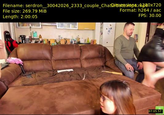 serdron_ — 121 minute Chaturbate couple cam show recording, 720p, Apr 30, 2026