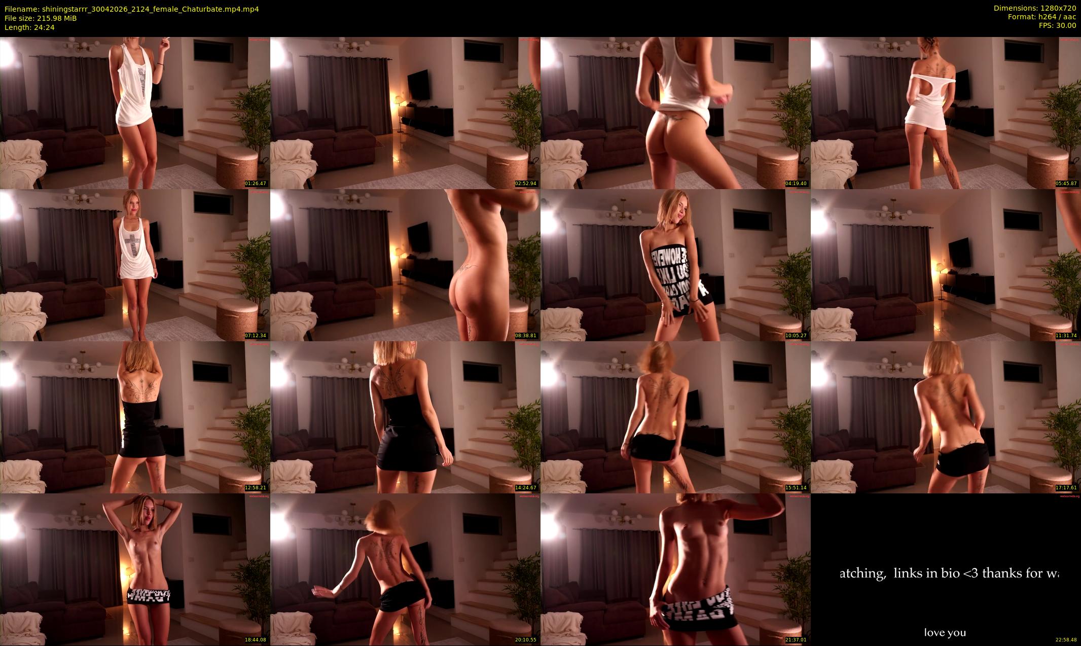 shiningstarrr — 25 minute Chaturbate female cam show recording, 720p, Apr 30, 2026
