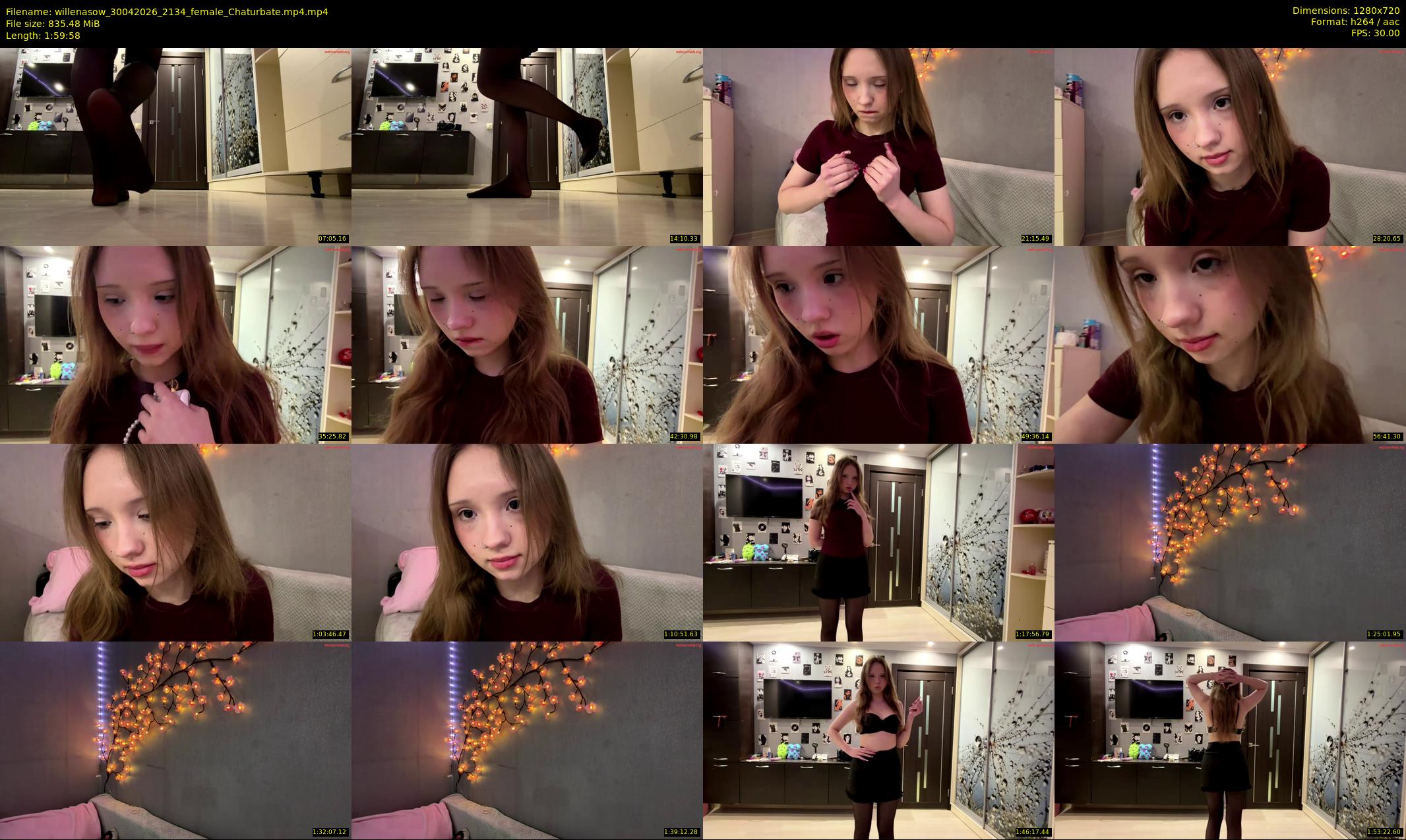 willenasow — 120 minute Chaturbate female cam show recording, 720p, Apr 30, 2026