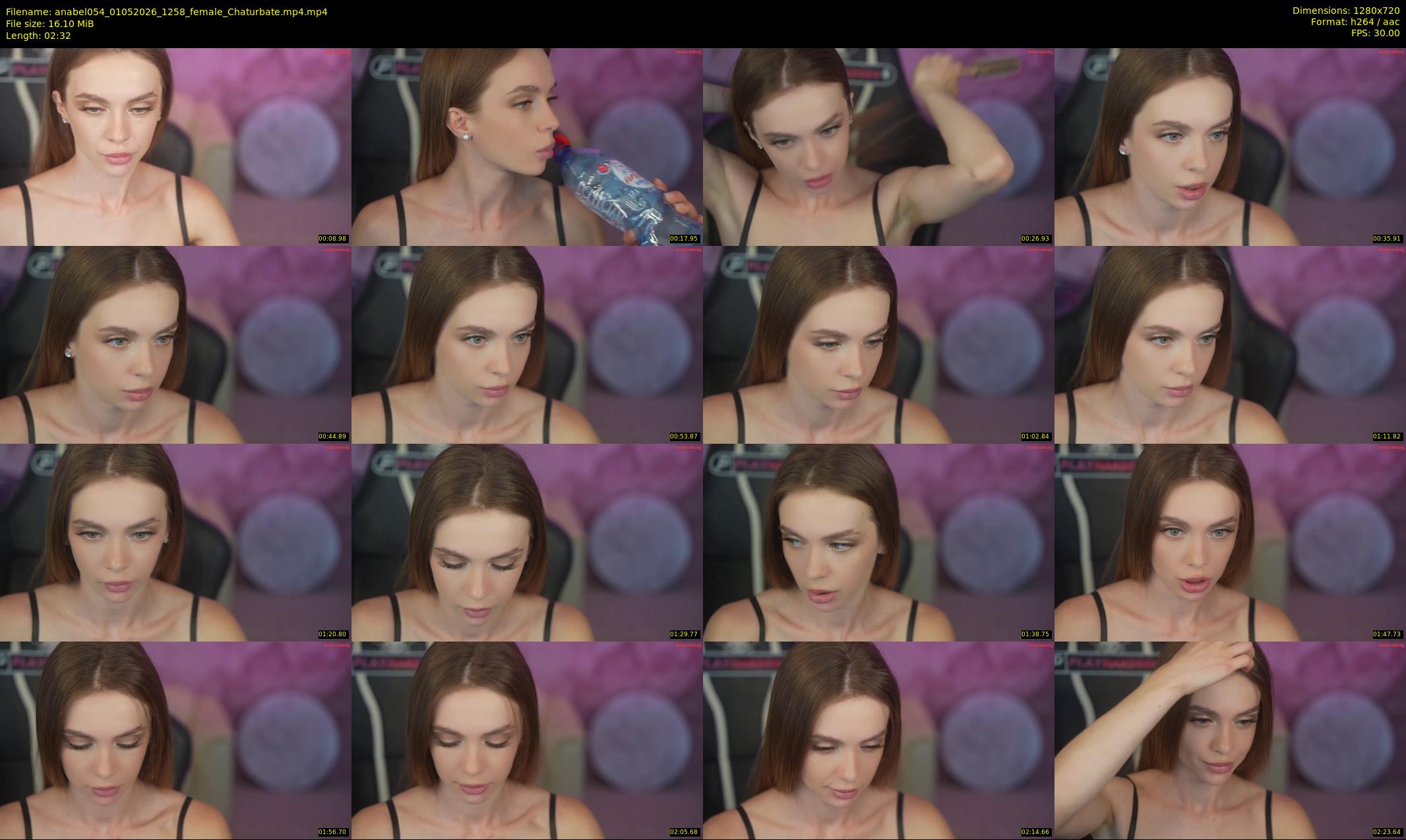 anabel054 — 3 minute Chaturbate female cam show recording, 720p, May 1, 2026
