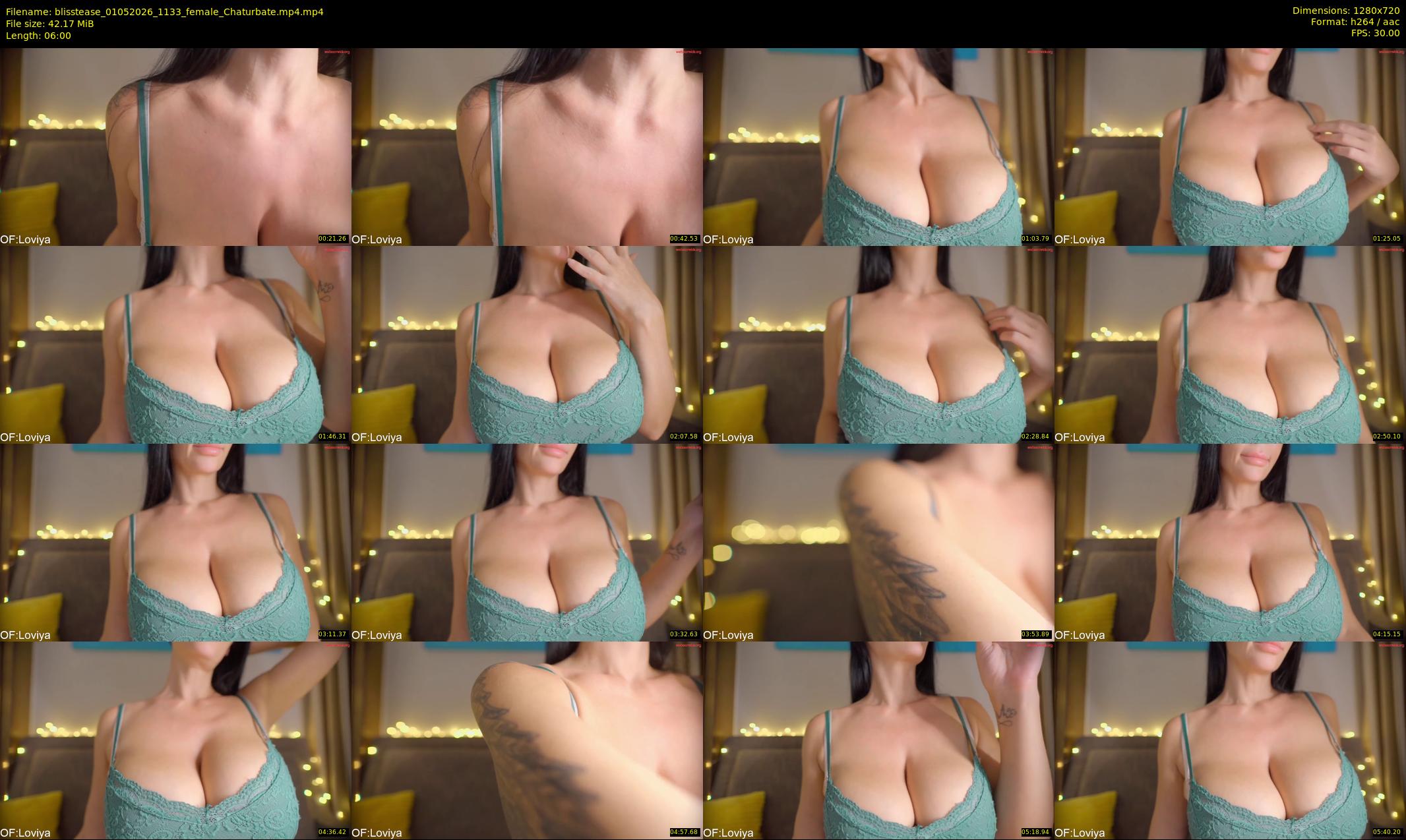 blisstease — 6 minute Chaturbate female cam show recording, 720p, May 1, 2026