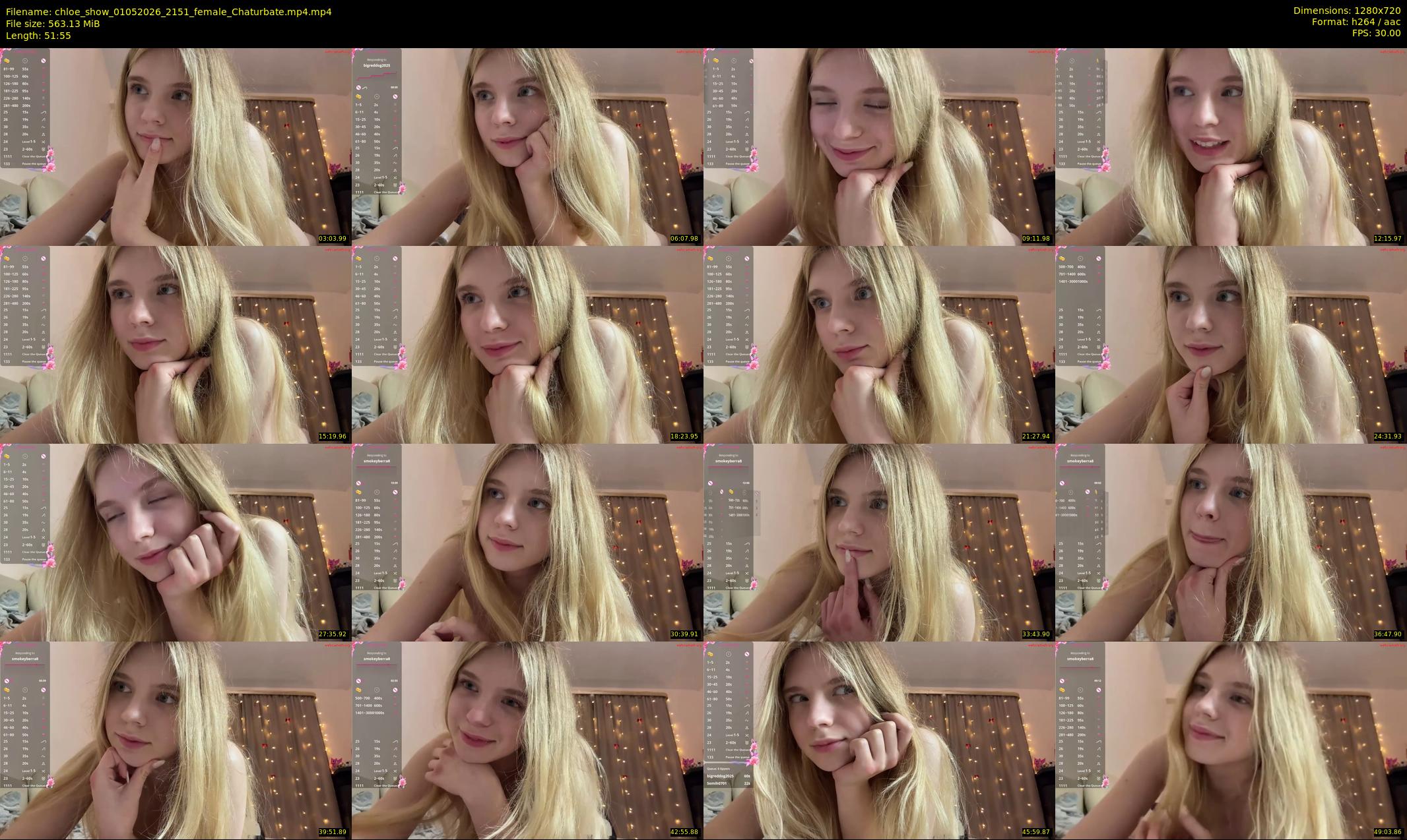 chloe_show — 52 minute Chaturbate female cam show recording, 720p, May 1, 2026