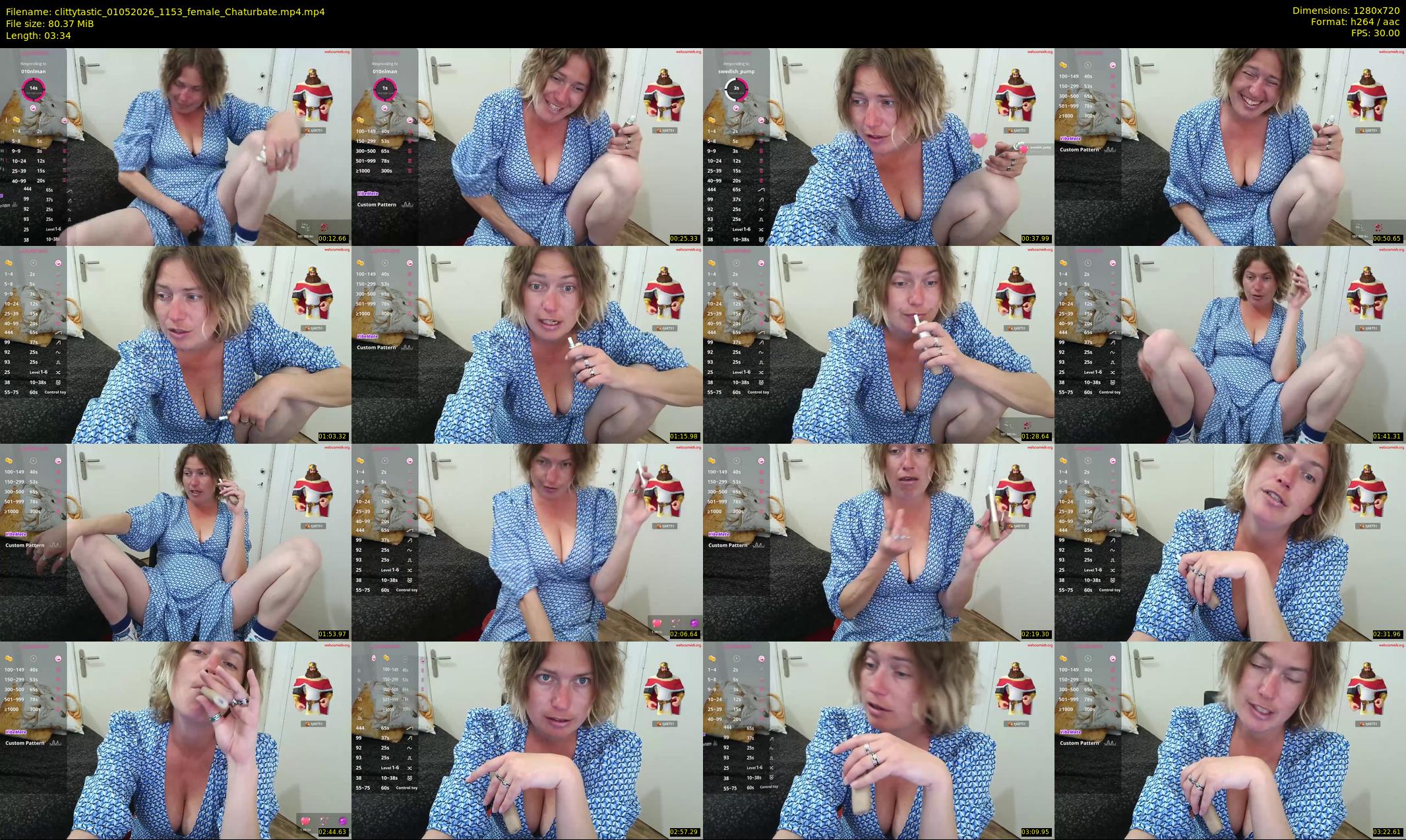 clittytastic — 4 minute Chaturbate female cam show recording, 720p, May 1, 2026